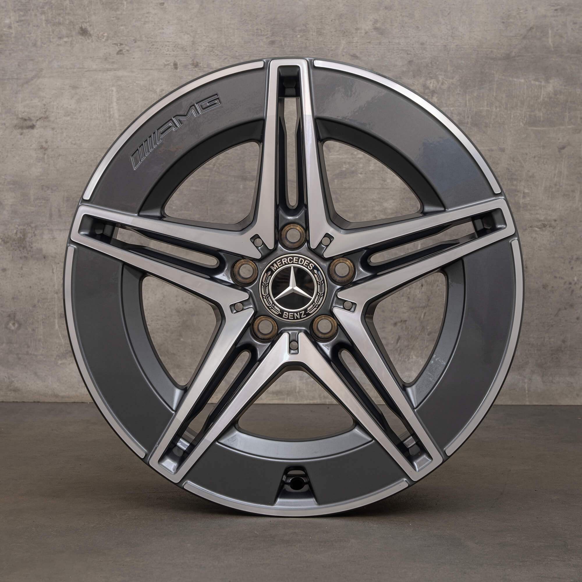 Oryginał Mercedes Benz Klasa C Hybryda Felgi 18 cali W206 S206 C300e C300de C400e A2064017600 A2064016600 himalaya grey NOWOŚĆ