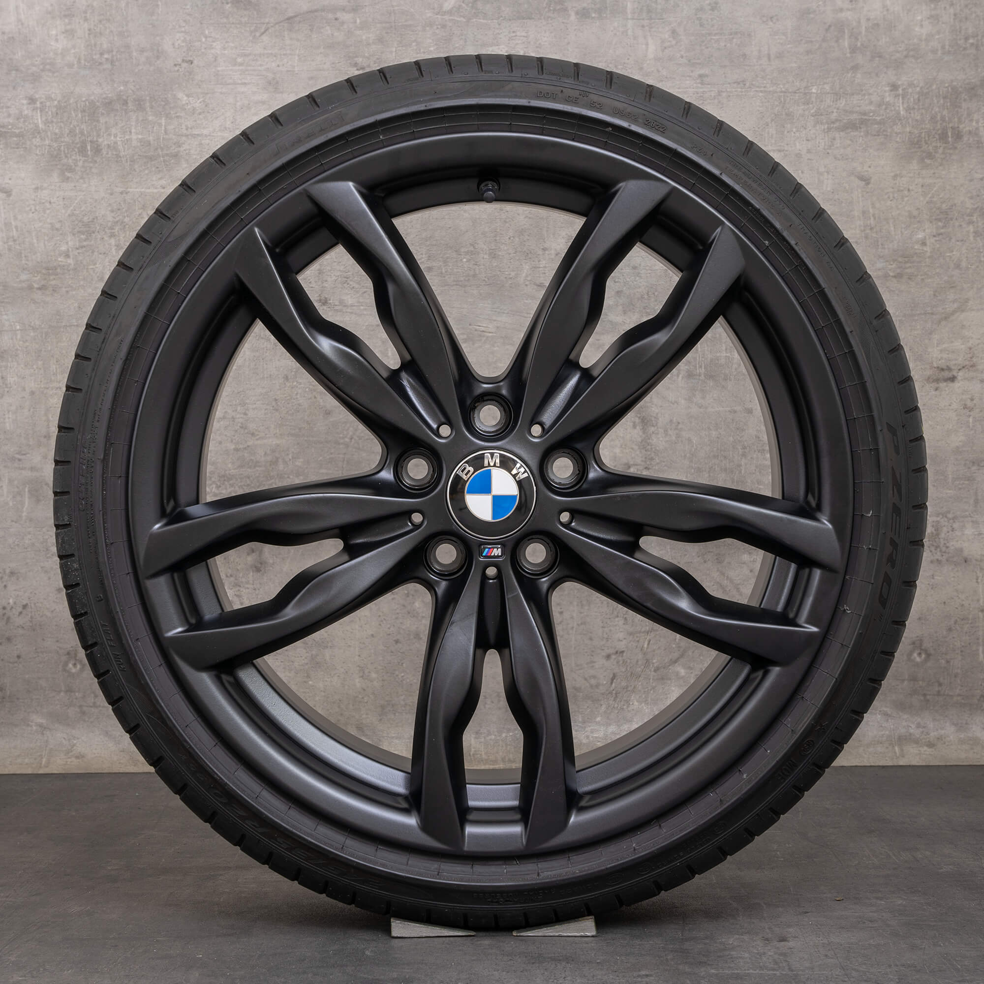 Original BMW serie 5 6 llantas 20 pulgadas F10 F11 F12 F13 F06 Gran Coup de verano estilo 434 M 7845867 7845868 negro seda mate