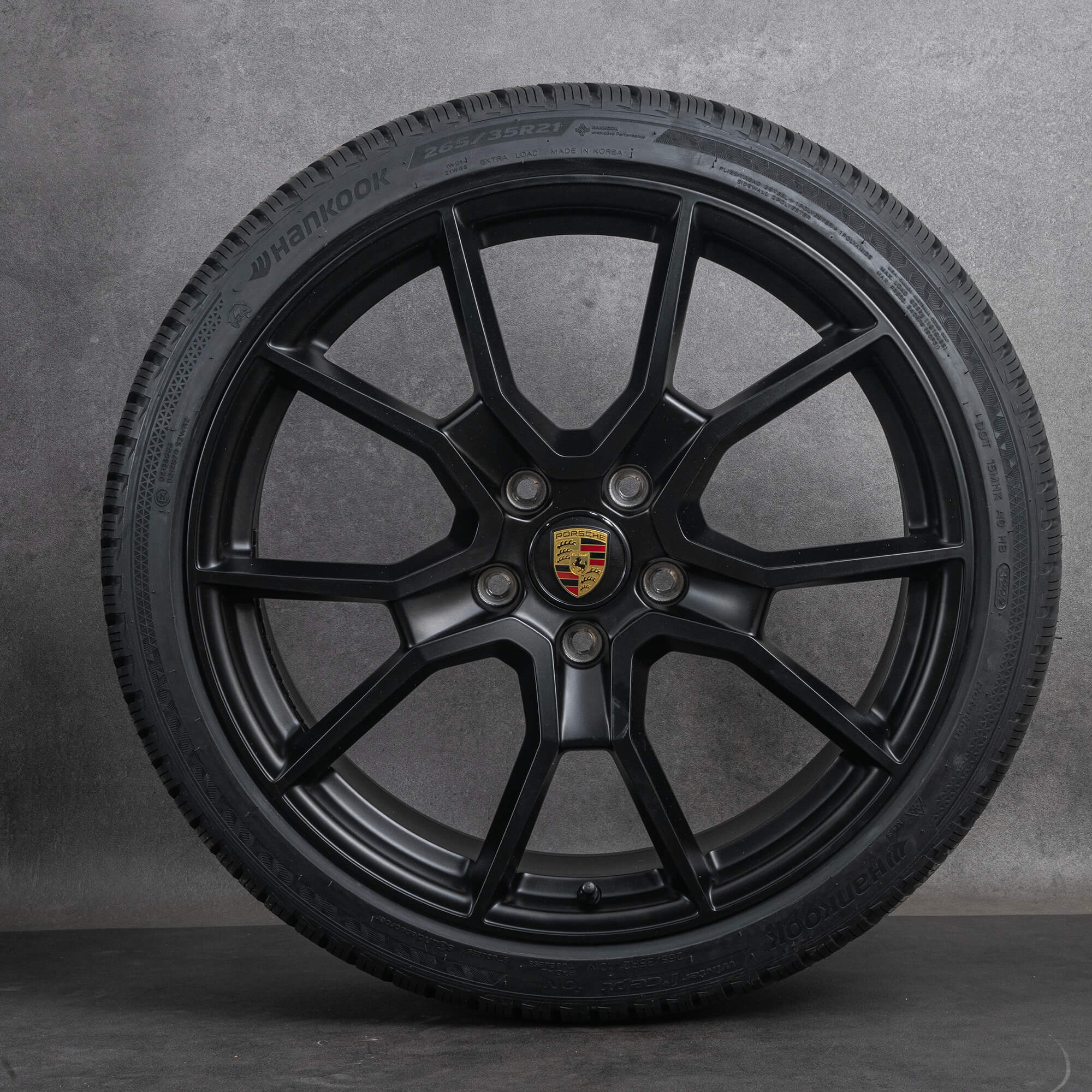 Oryginalne felgi Porsche Taycan 21 cali 9J1 I & II koła letnie 9J1601025BC 9J1601025BD czarny mat