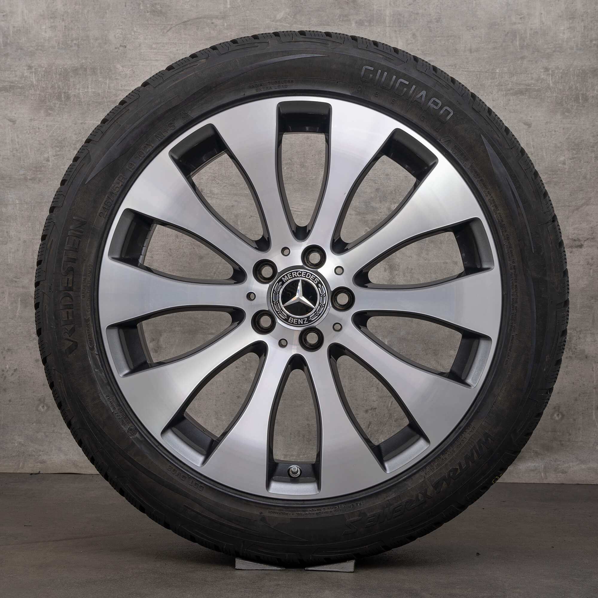 Originální zimni alu kola Mercedes Benz třídy E 19" AllTerrain X213 disky A2534012200 himalaya šedé lesklé soustružené pneumatiky