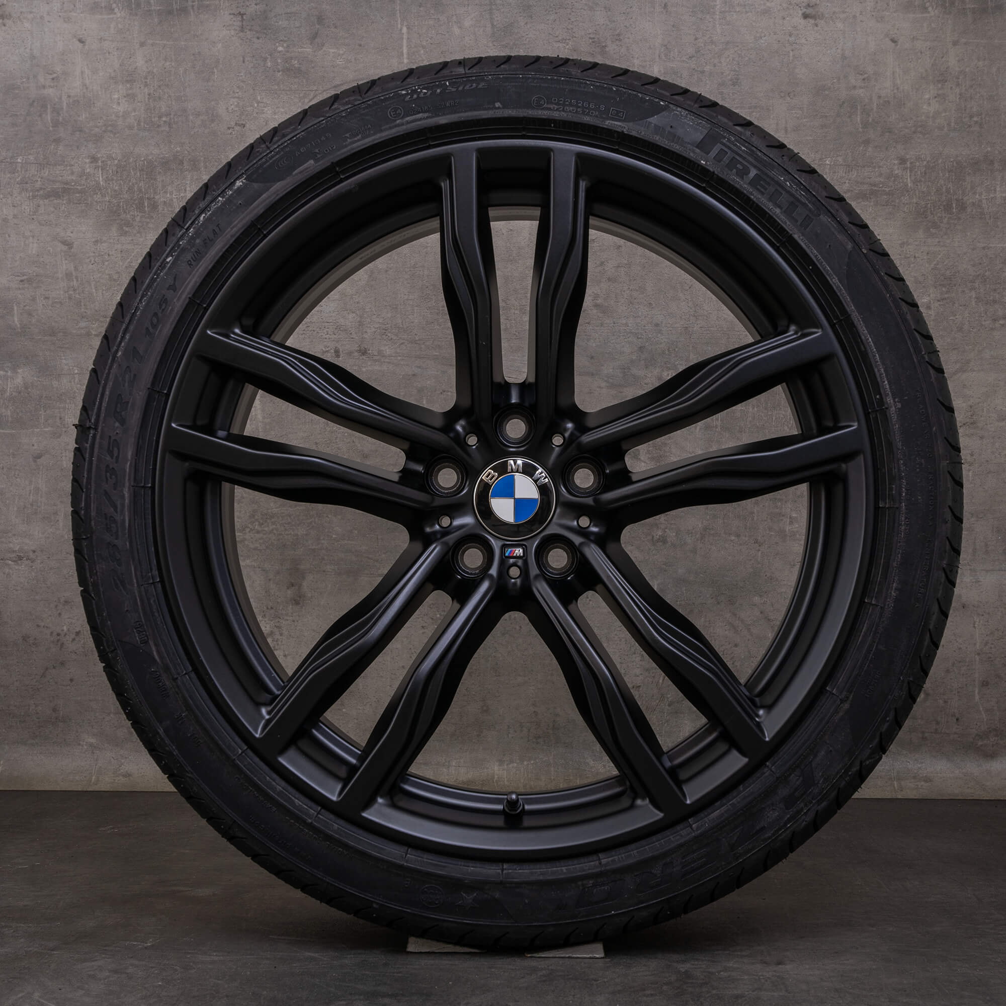 Oryginał BMW X5M X6M koła 21 cali F85 F86 letnie stylizacja 612 M 2284652 2284653 czarny mat