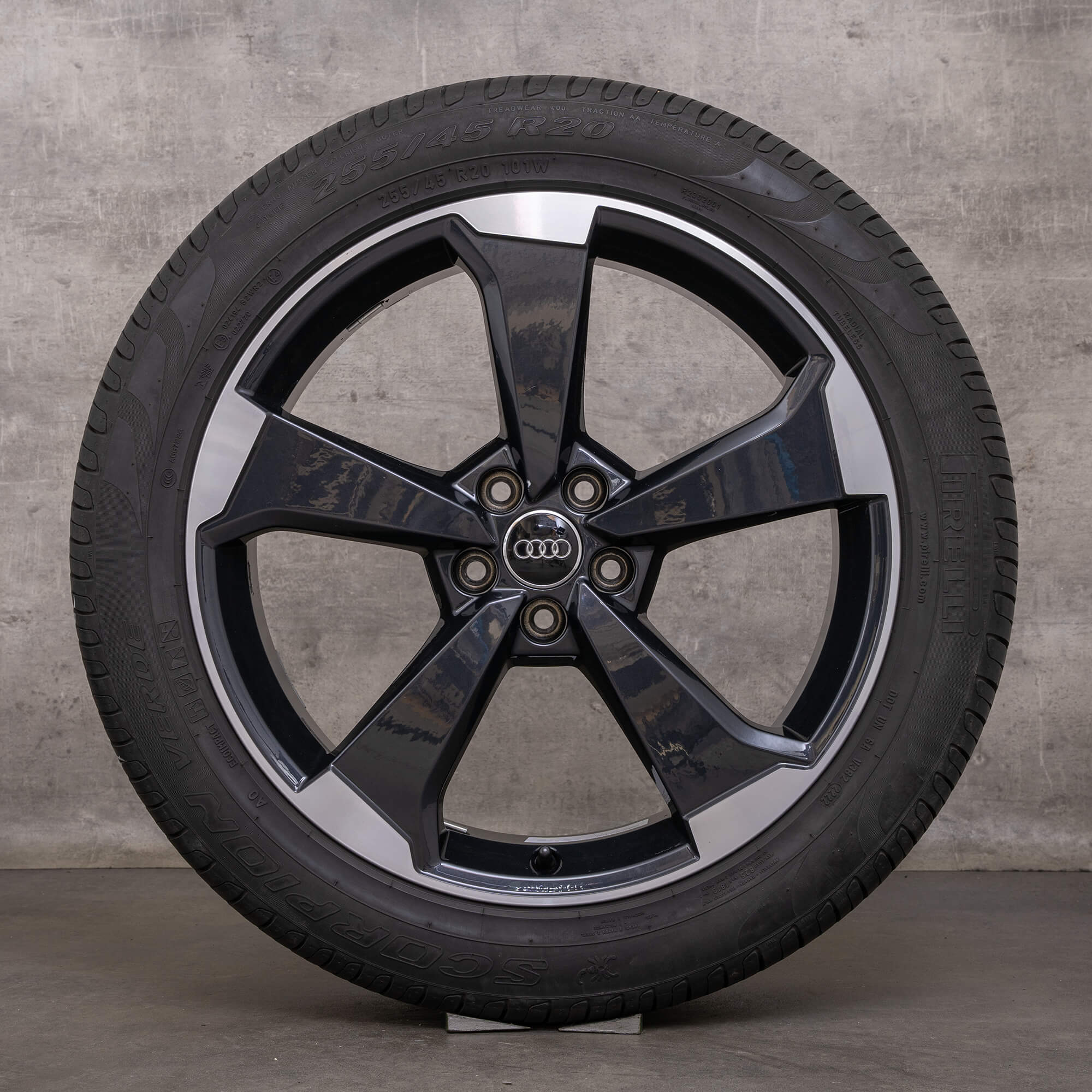 Original Audi Q5 SQ5 jantes 20 pouces FY roues d'été Rotor 80A601025AQ noir brillant