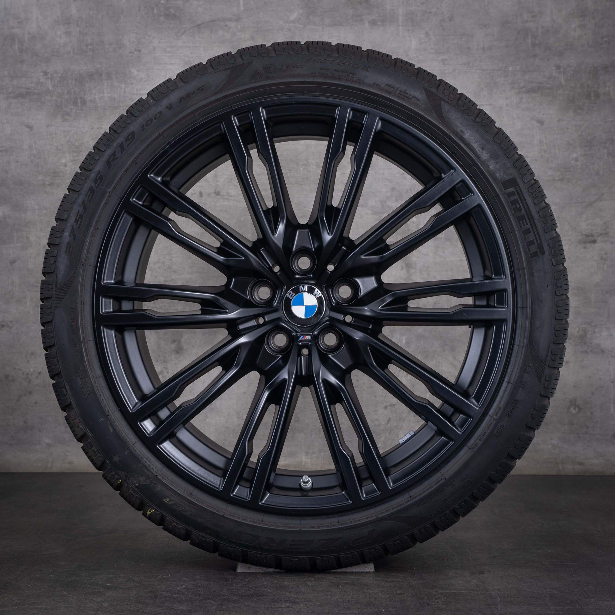 Original BMW M2 M3 M4 Winterräder 19 Zoll G87 G80 G82 G83 Felgen Styling 829 M 8093844 8093845 jet black matt