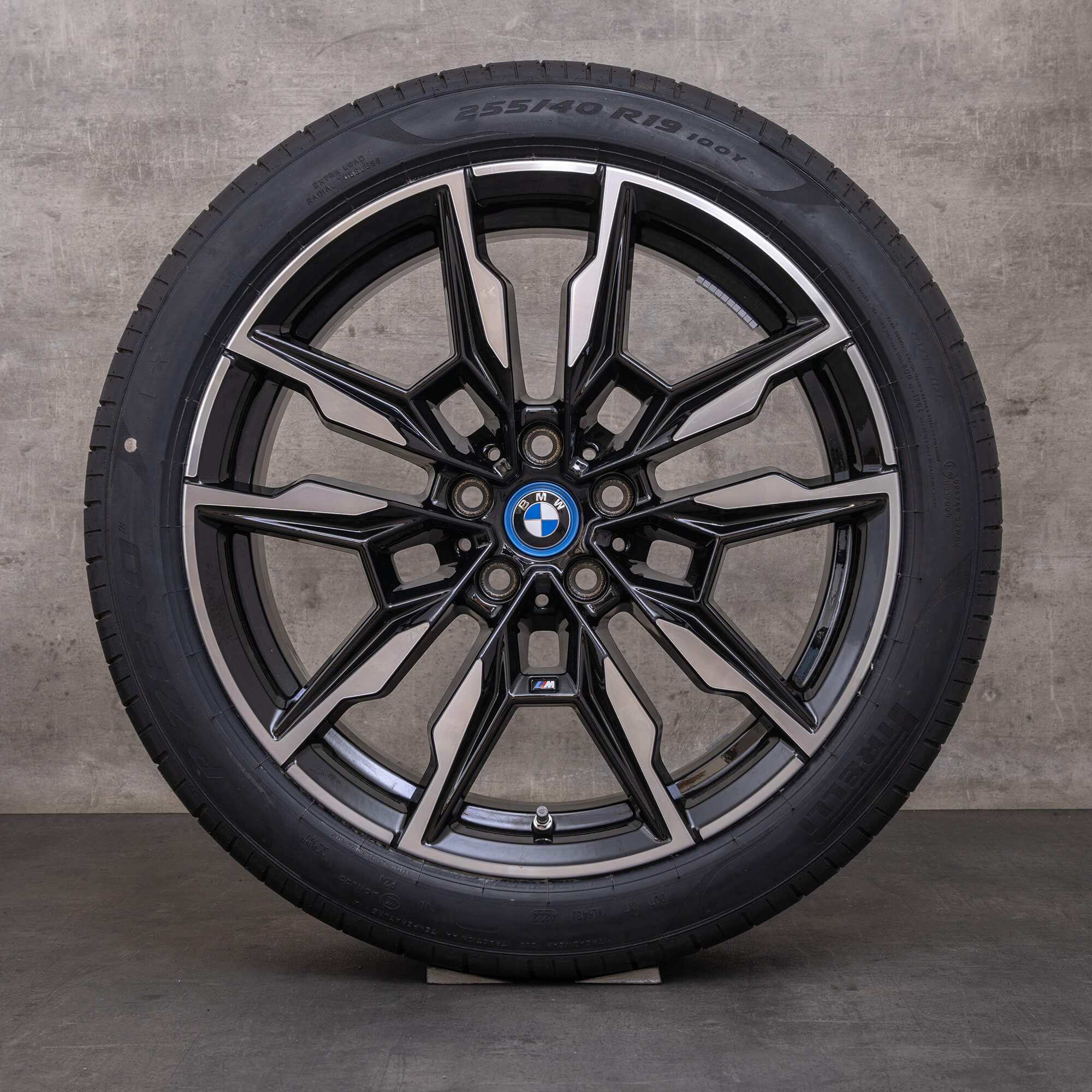 Jante originale BMW seria 4 i4 19 inch G26 Gran Coupe Anvelope de vară styling 861 M 8089227 8089228 jet black Lucios