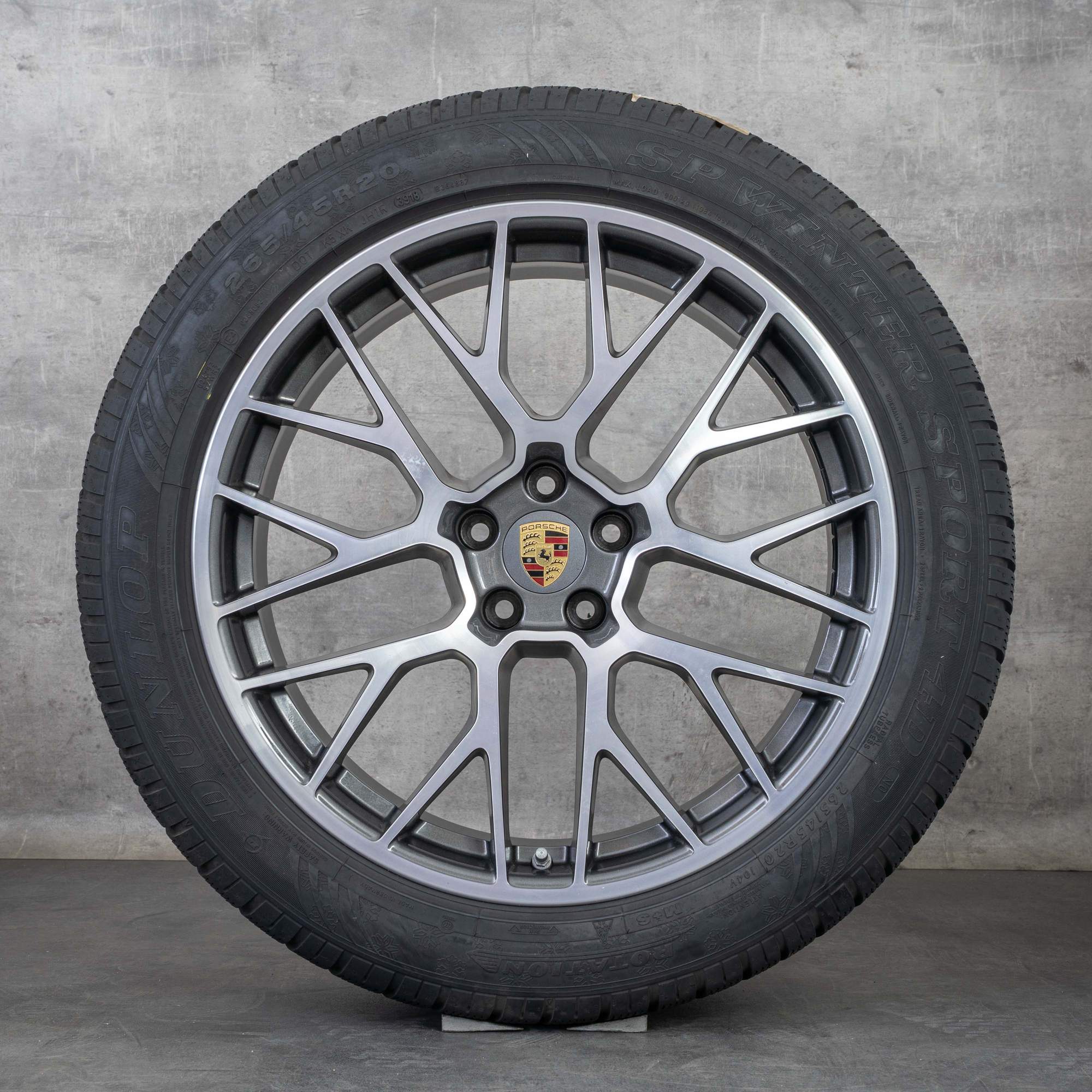 Oryginalne felgi Porsche Macan 20 cali I II letnie koła RS Spyder 95B601025DS 95B601025DT tytanowe polerowane
