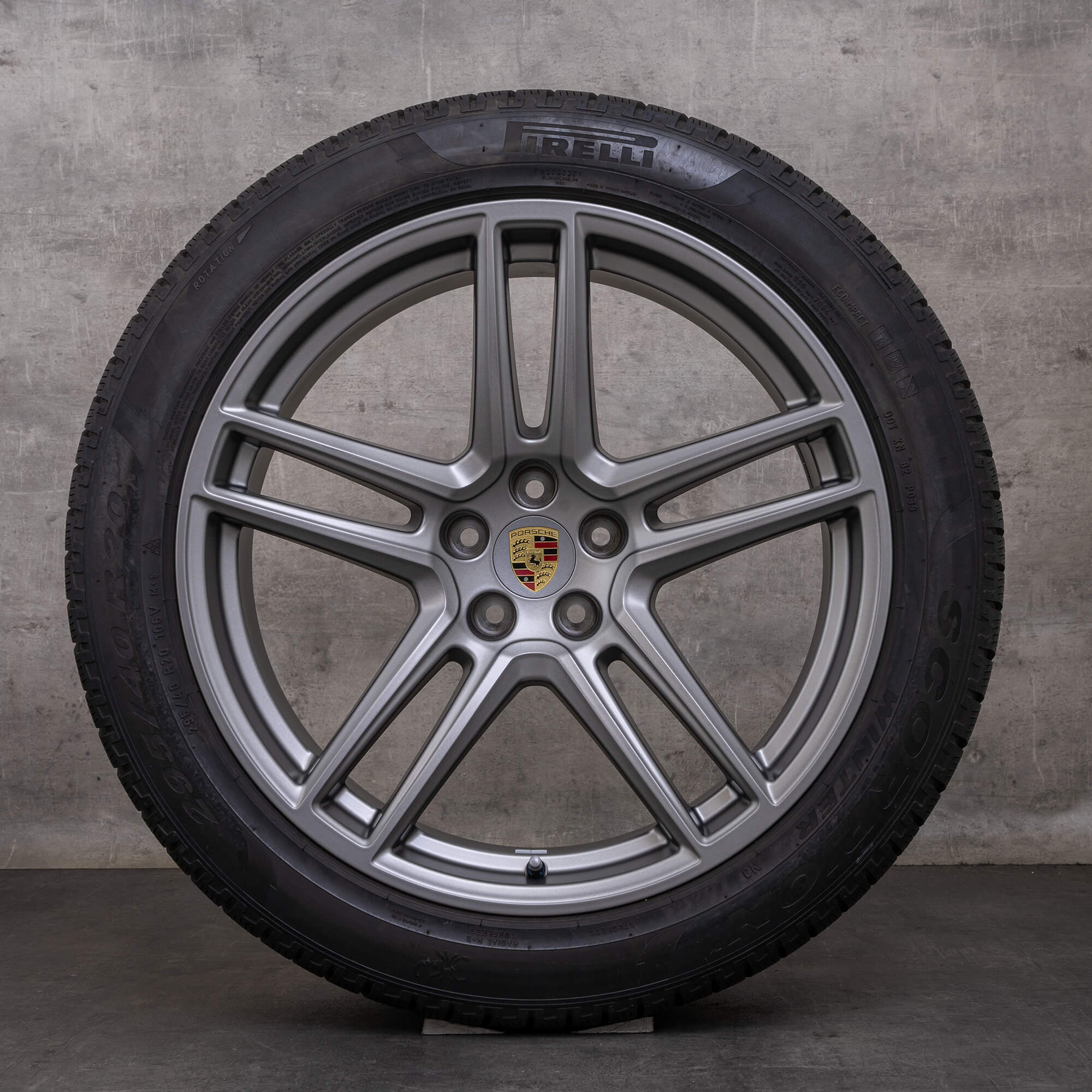 Anvelope de iarnă originale Porsche Macan II jante 20 inch 95B601025DJ 95B601025DK platinum silver matt
