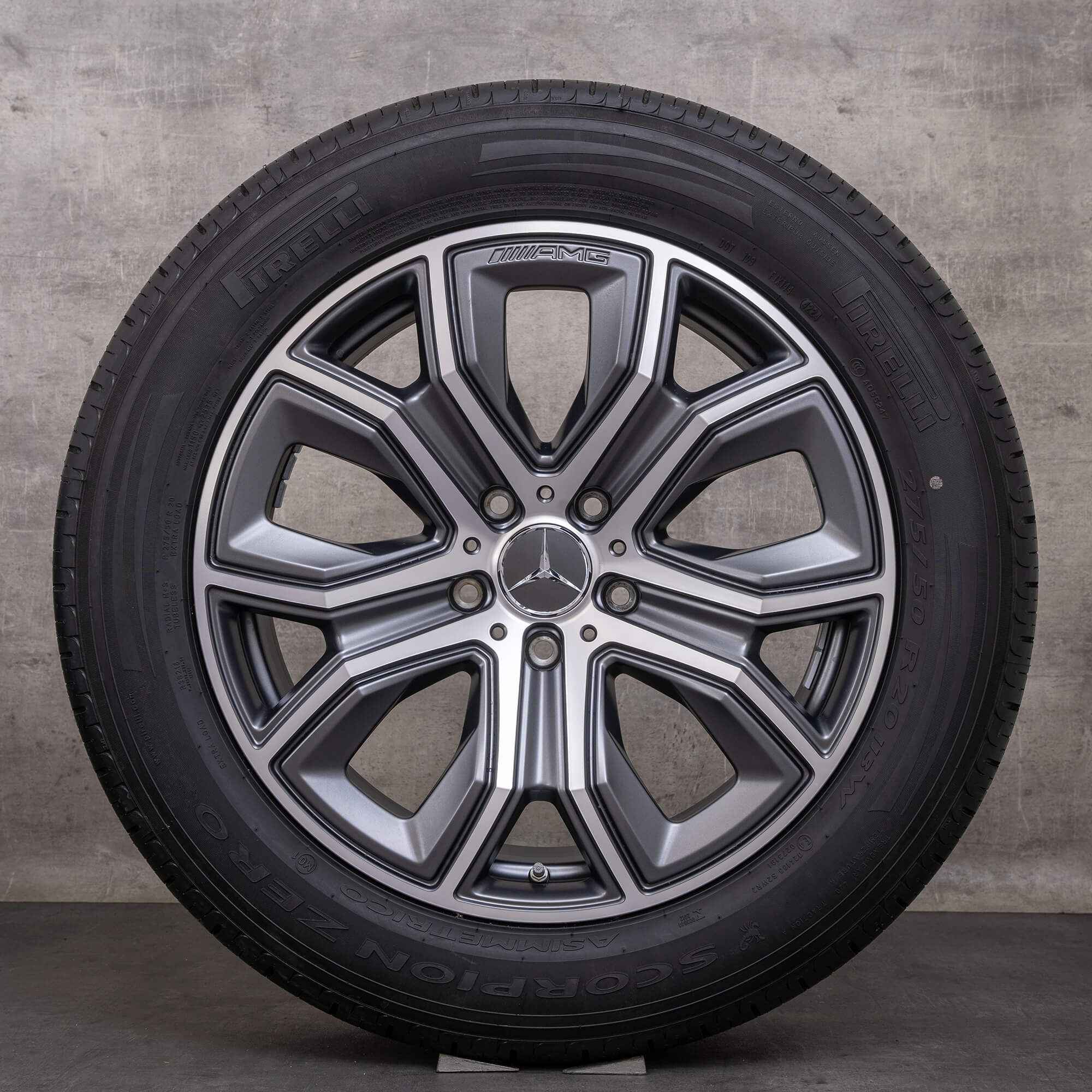Original Mercedes Benz G-Class G63 AMG rodas de inverno 20 polegadas W463 W465 jantes A4654010900 tântalo cinza alto brilho NOVO