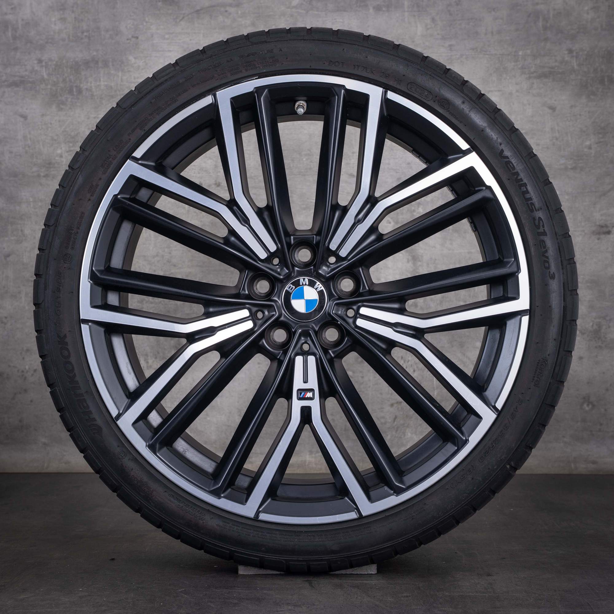 Original BMW 5er Winterräder 20 Zoll G30 G31 Felgen Styling 846 M 8747236 8747237 jet black matt front glanzgedreht
