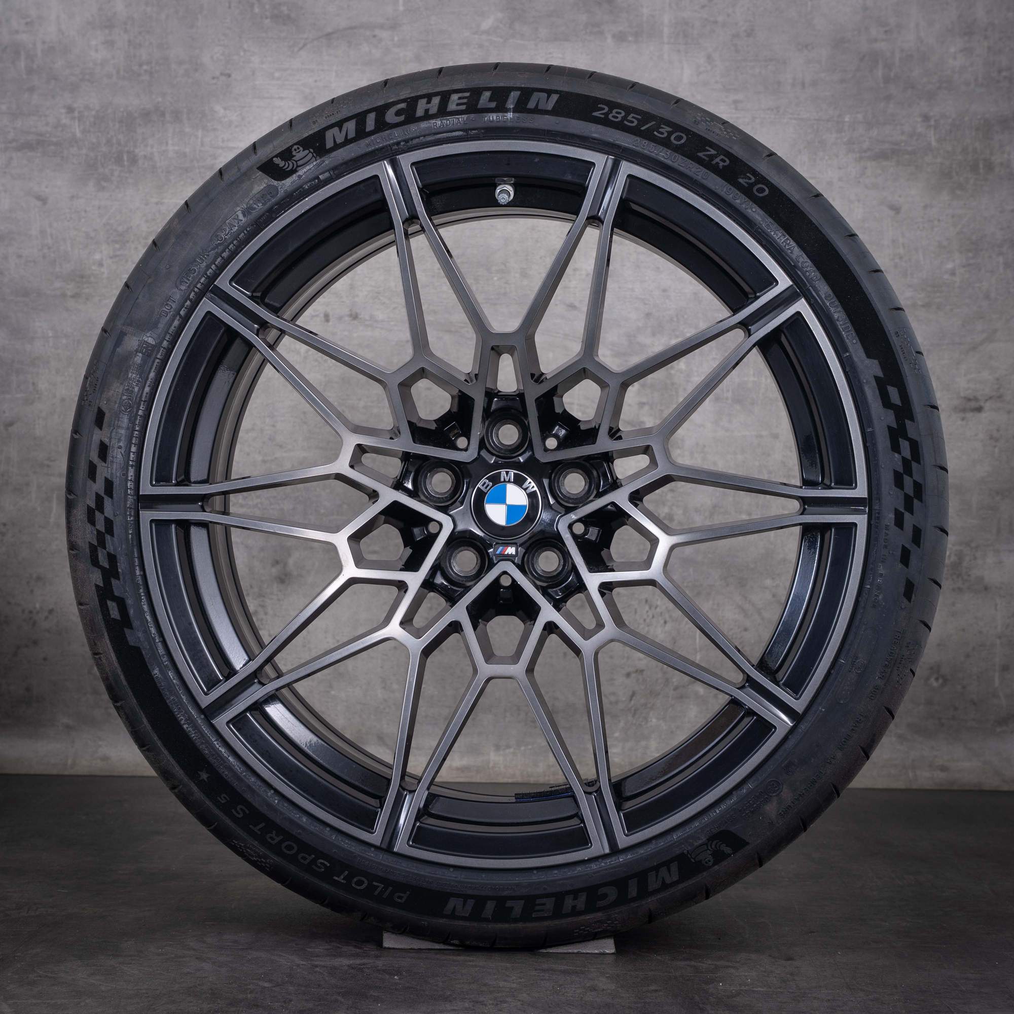 Original BMW M2 M3 M4 Felgen 19 20 Zoll G87 G80 G81 G82 G83 Sommerräder Styling 826 M 8093838 8093839 jet black glanzgedreht