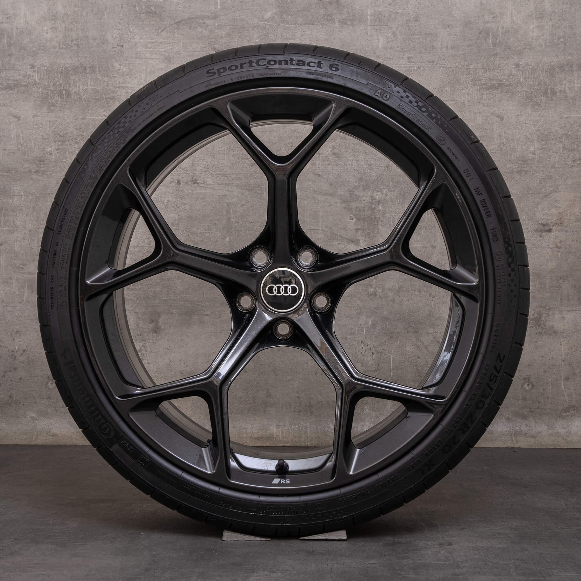 Original Audi RS4 RS5 Felgen 20 Zoll B9 8W F5 Sommerräder 8W0601025GJ dunkel titan glanz