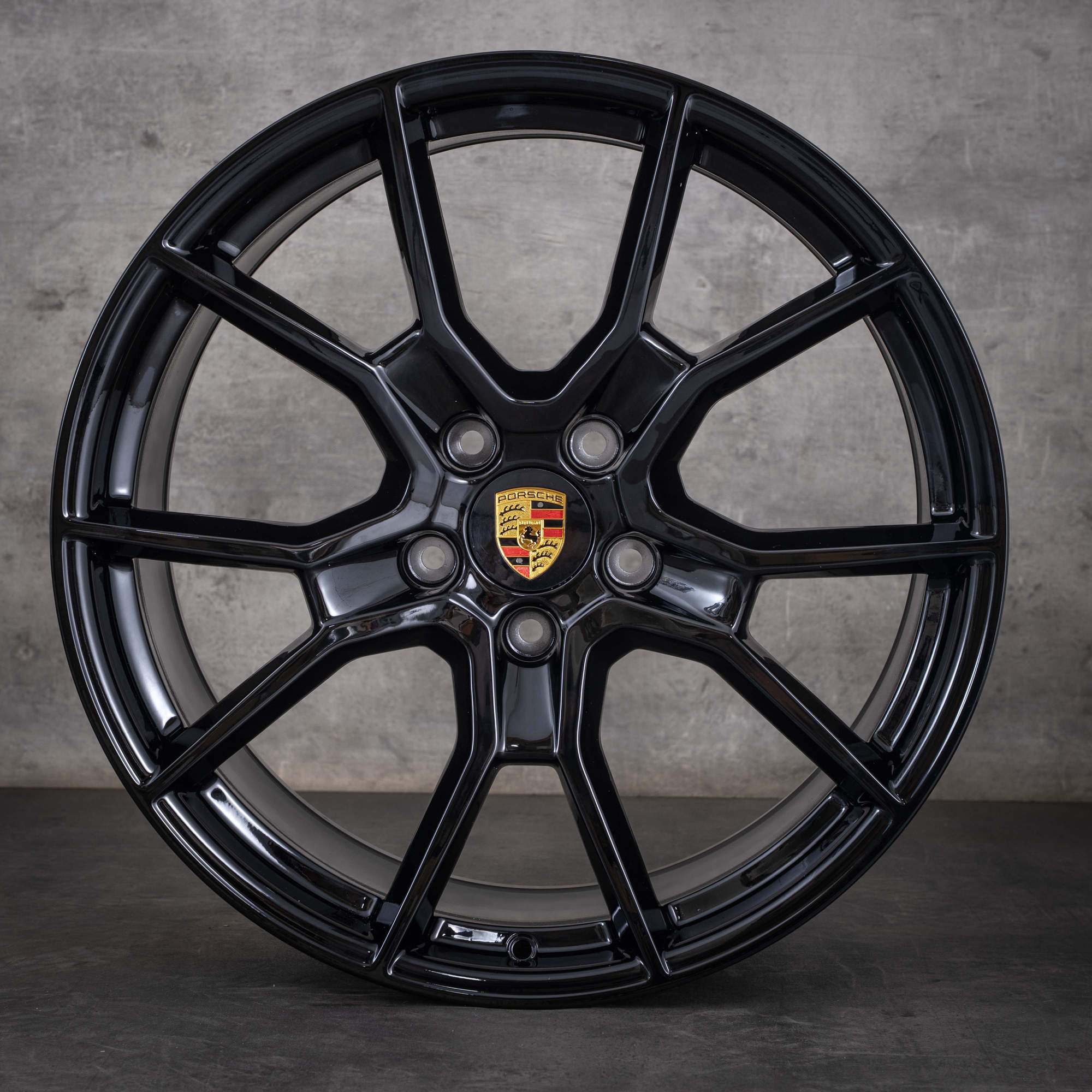 Original Porsche Taycan Felgen 21 Zoll 9J1 I & II 9J1601025BC 9J1601025BD schwarz glanz