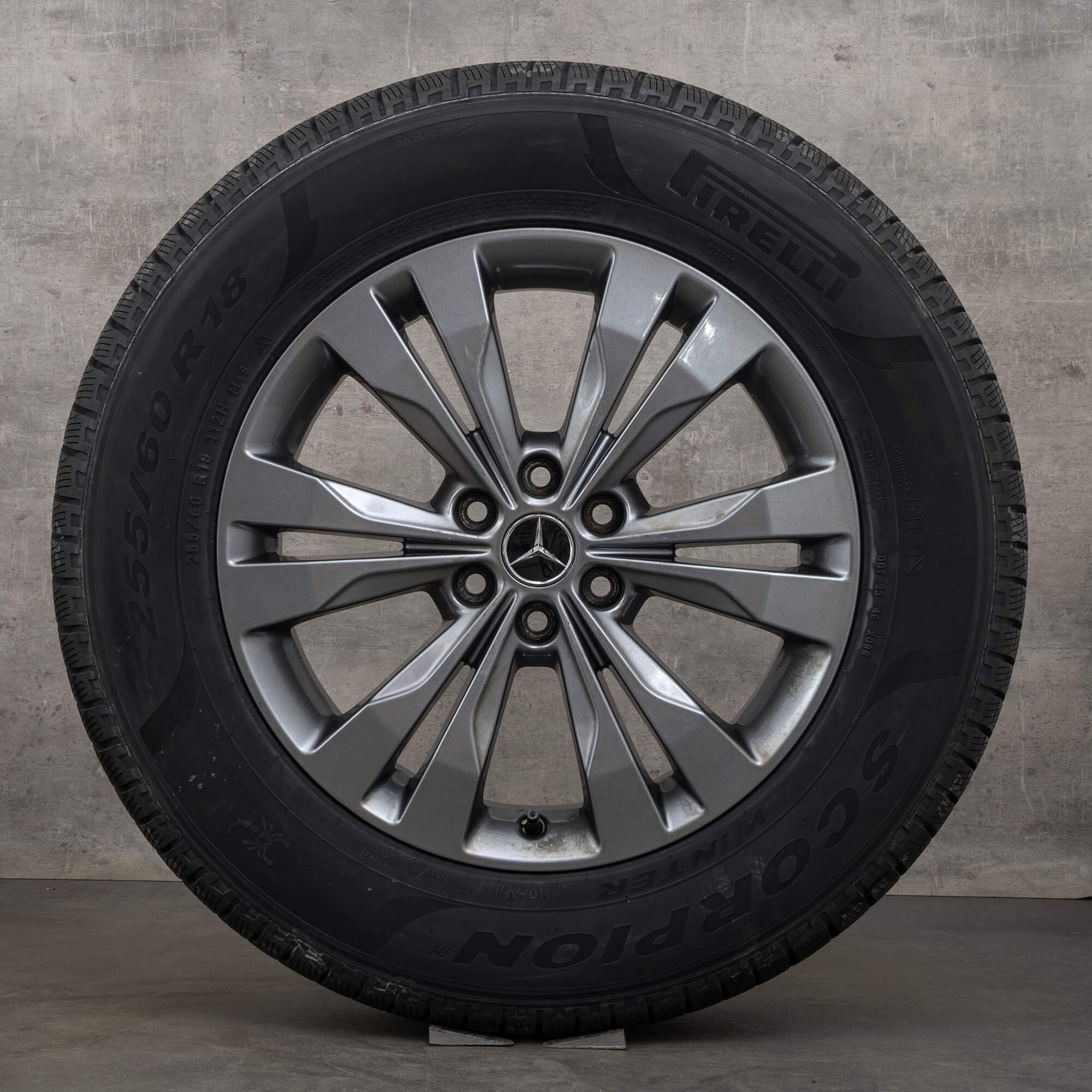 Originální zimni alu kola Mercedes Benz X-Class 18 palcové disky W470 N83801 šedá