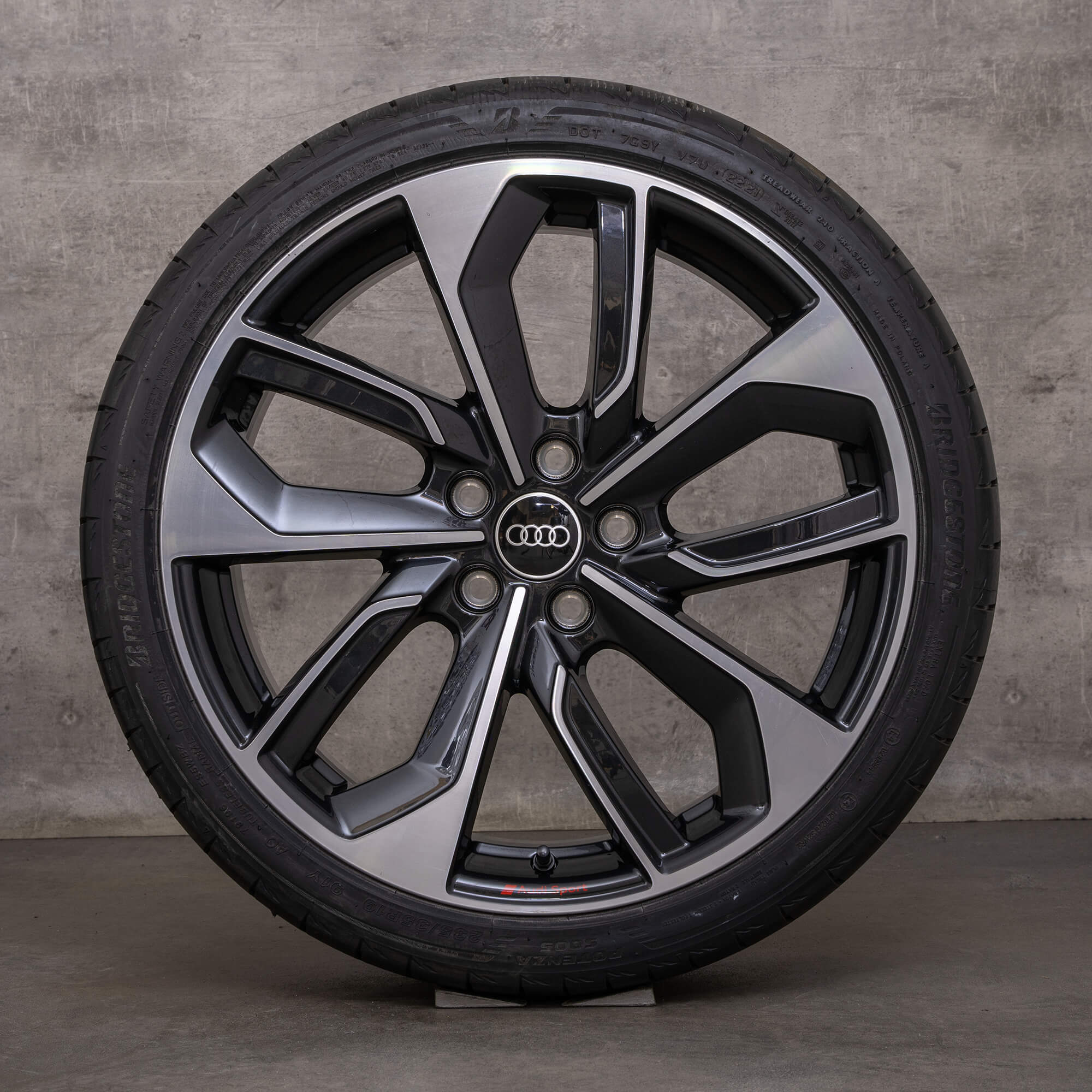 Alkuperäiset Audi A3 S3 vanteet 19 tuuman 8V 8Y kesävanteet 8Y0601025CS Edge musta kiiltävä käännetty UUTUUS