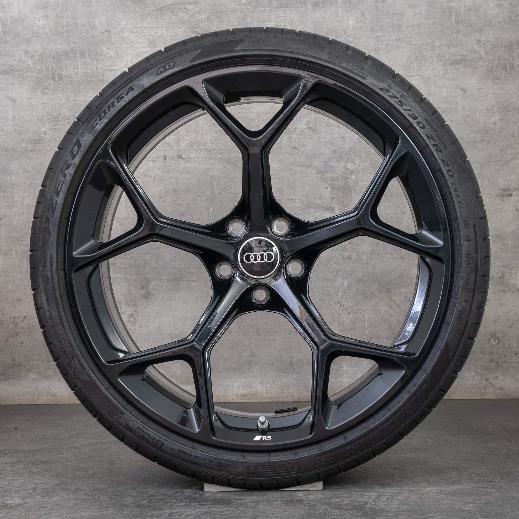 Originale Audi RS4 RS5 jante 20 inch B9 8W F5 Anvelope de vară 8W0601025GJ granit Lucios