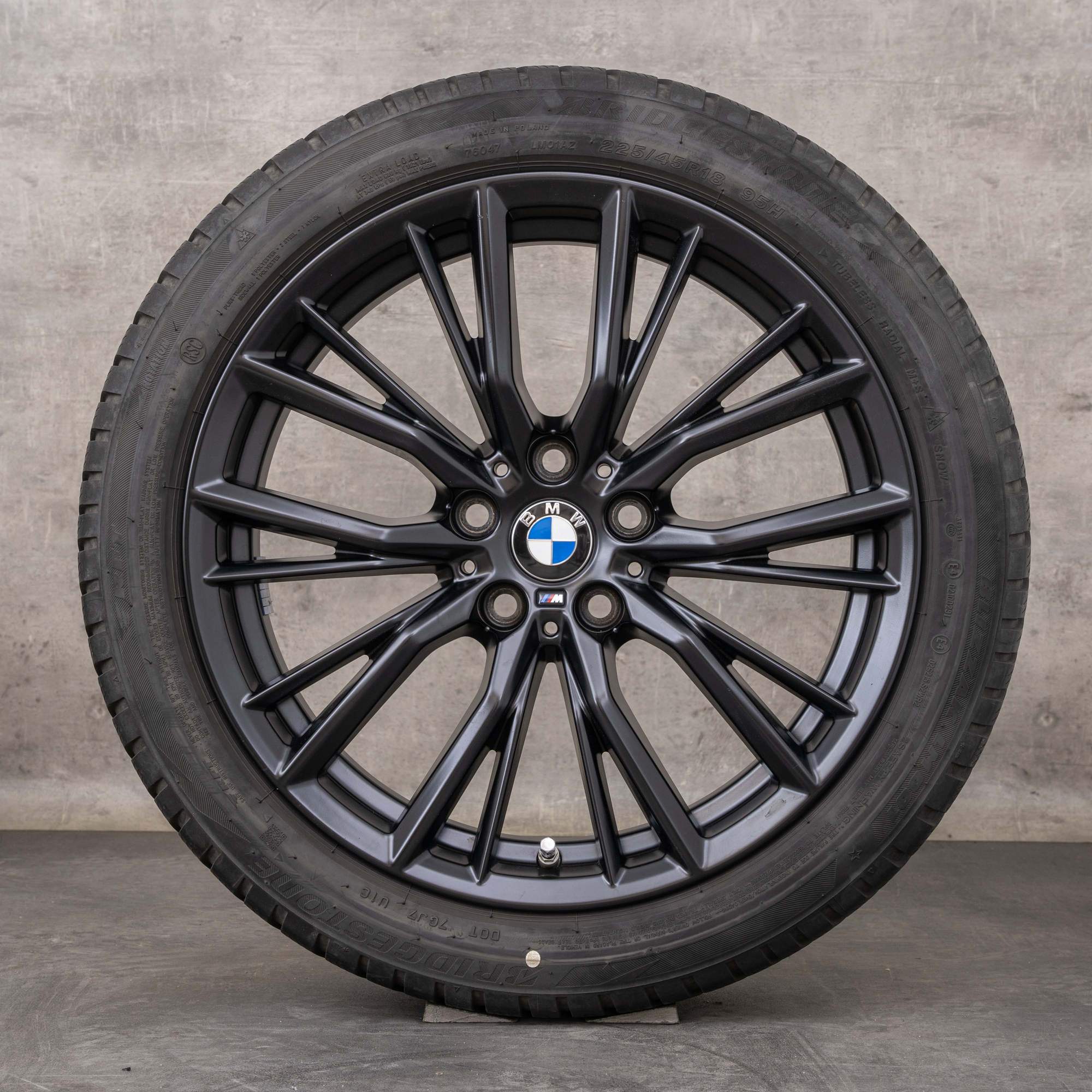 Oem BMW Série 3 pneus hiver jantes 18 pouces G20 G21 Styling 796 M 6885305 noir mat