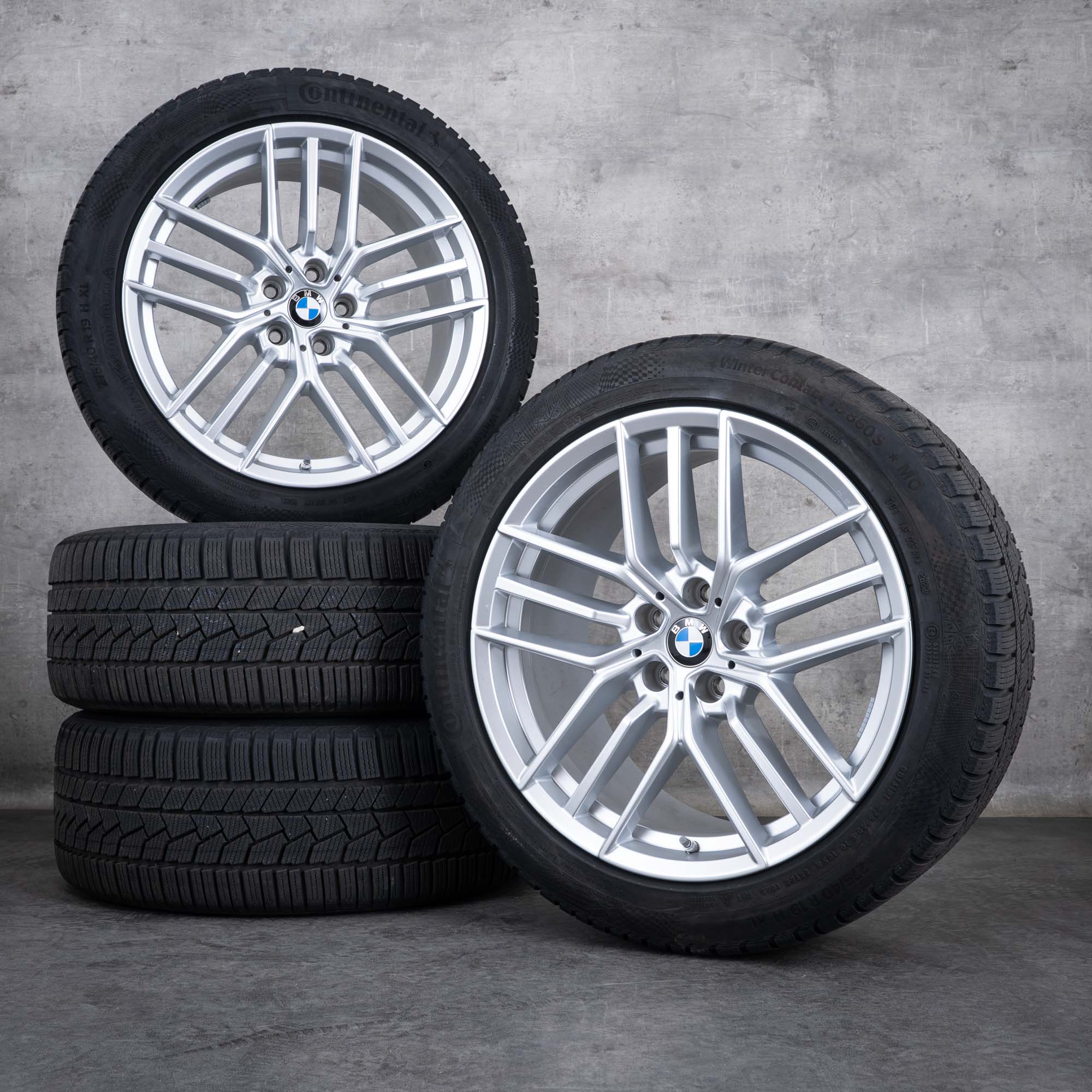 Oryginalne koła zimowe BMW serii 5 i5 19 cali G60 G61 stylizacja felg 933 5A324D6 5A324D7 srebrny połysk