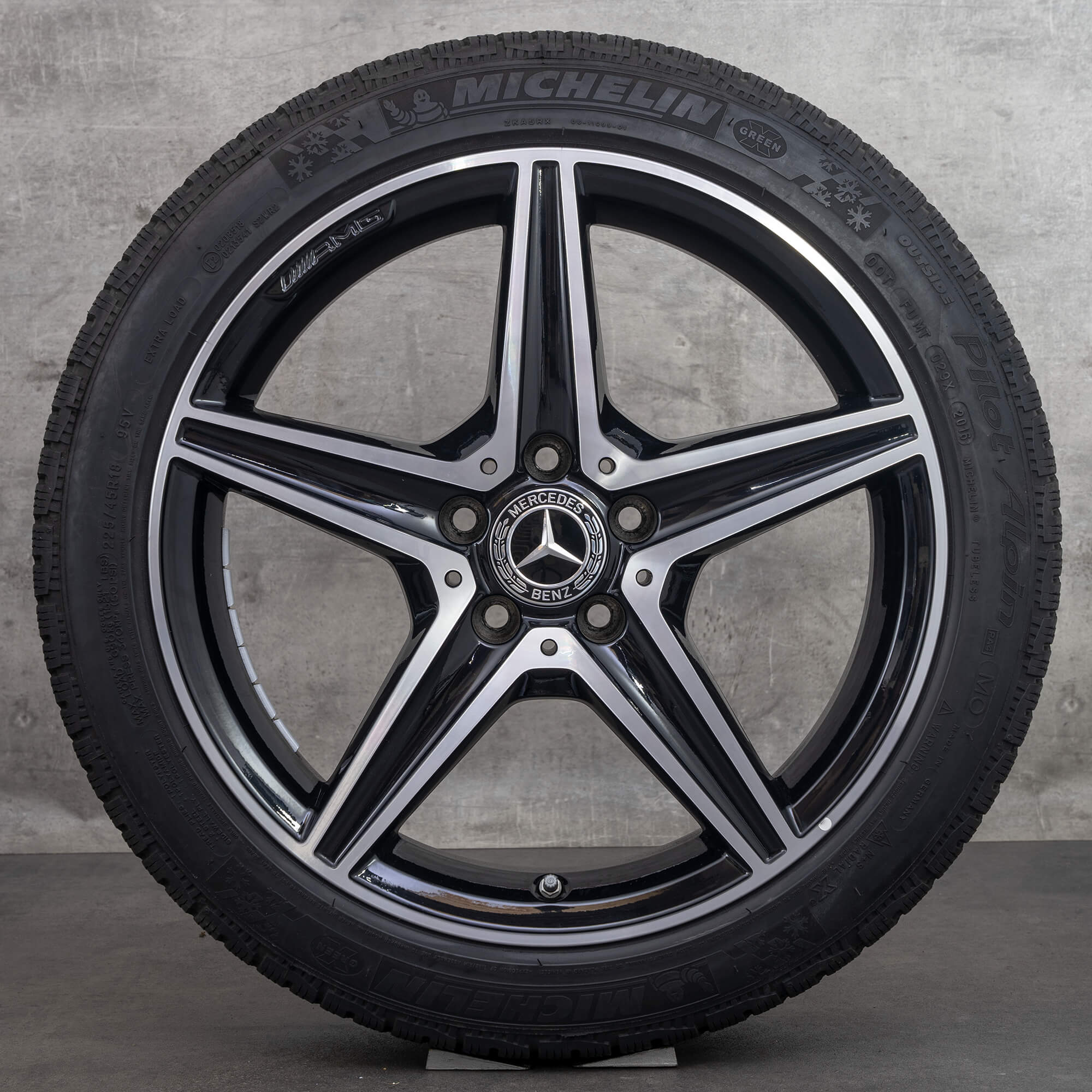 AMG 18 tommer fælge Mercedes Benz C-klasse W205 S205 C43 C450 sports vinterhjul