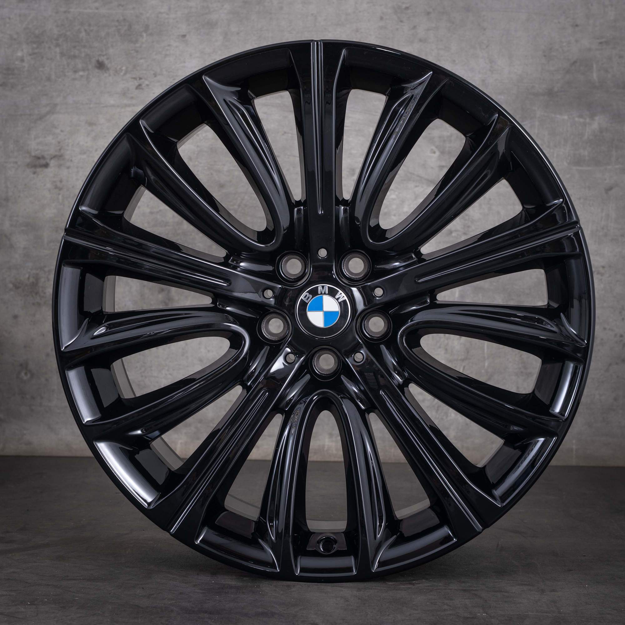 Original BMW 7er 6er GT Felgen 20 Zoll G11 G12 G32 6863110 6863111 Styling 628 jet black uni lackiert - Felge 1 von 4