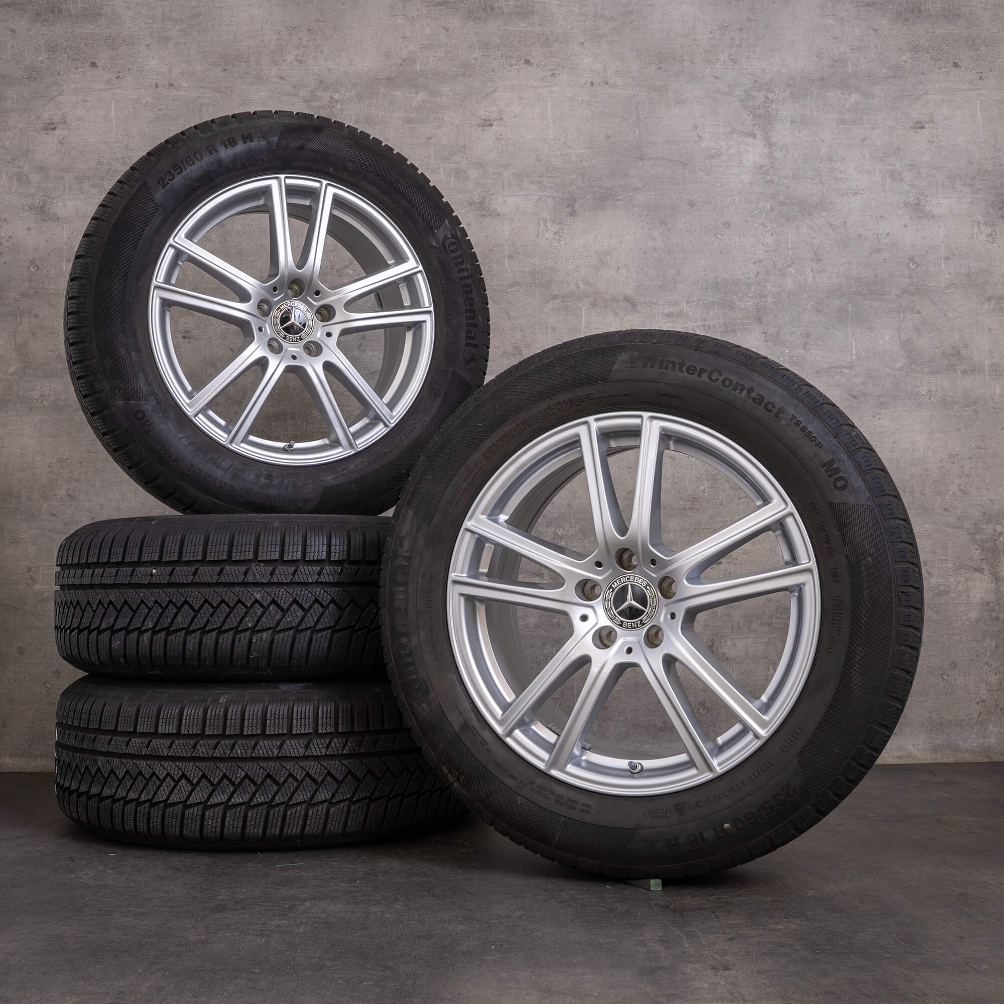 Alkuperäiset Mercedes Benz GLC talvirenkaat 18 tuuman X254 vanteet A2544014600 hopea kiiltävä