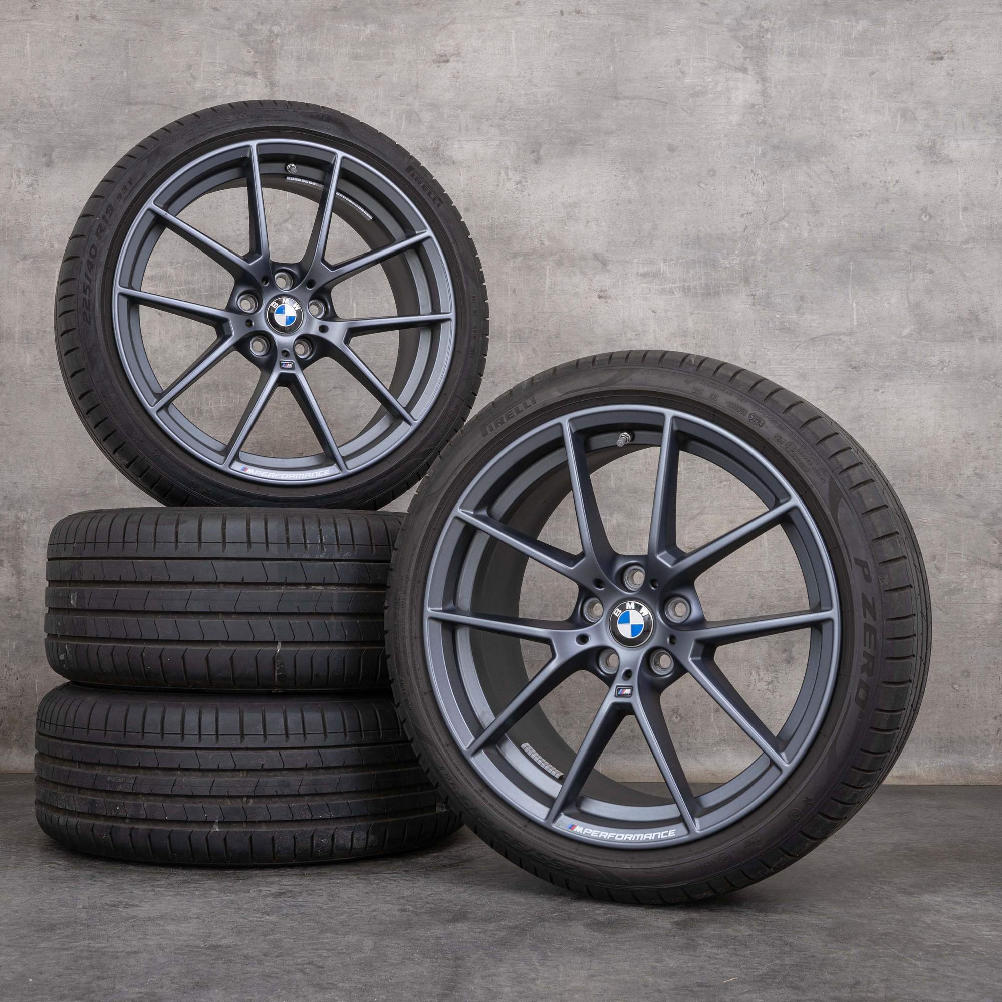Originele BMW 2 serie 3 4 velgen 19 inch G20 G21 G22 G23 G42 Coupé zomerbanden styling 898 M 6895390 6895391 orbit grijs mat