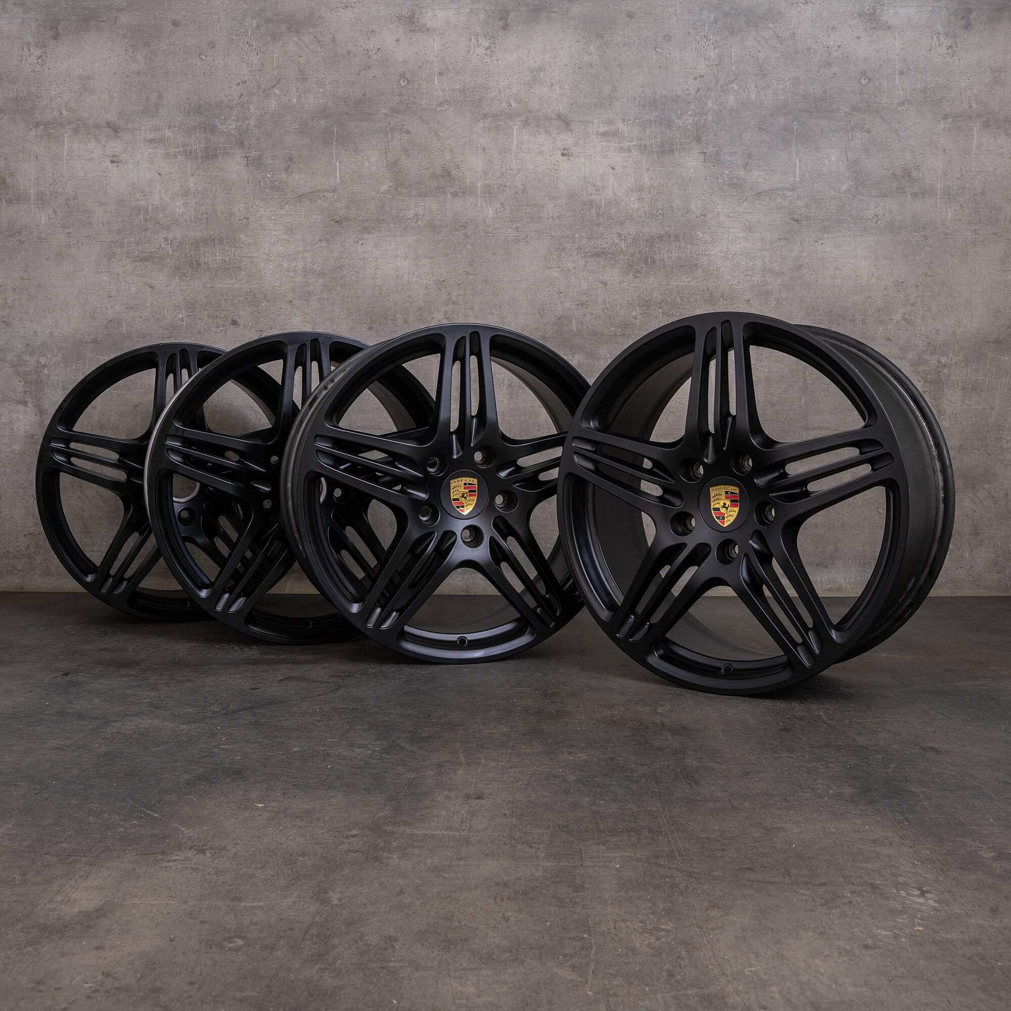 OEM Porsche 911 997 Rims 19 inch 99736215602 99736216202 black matt