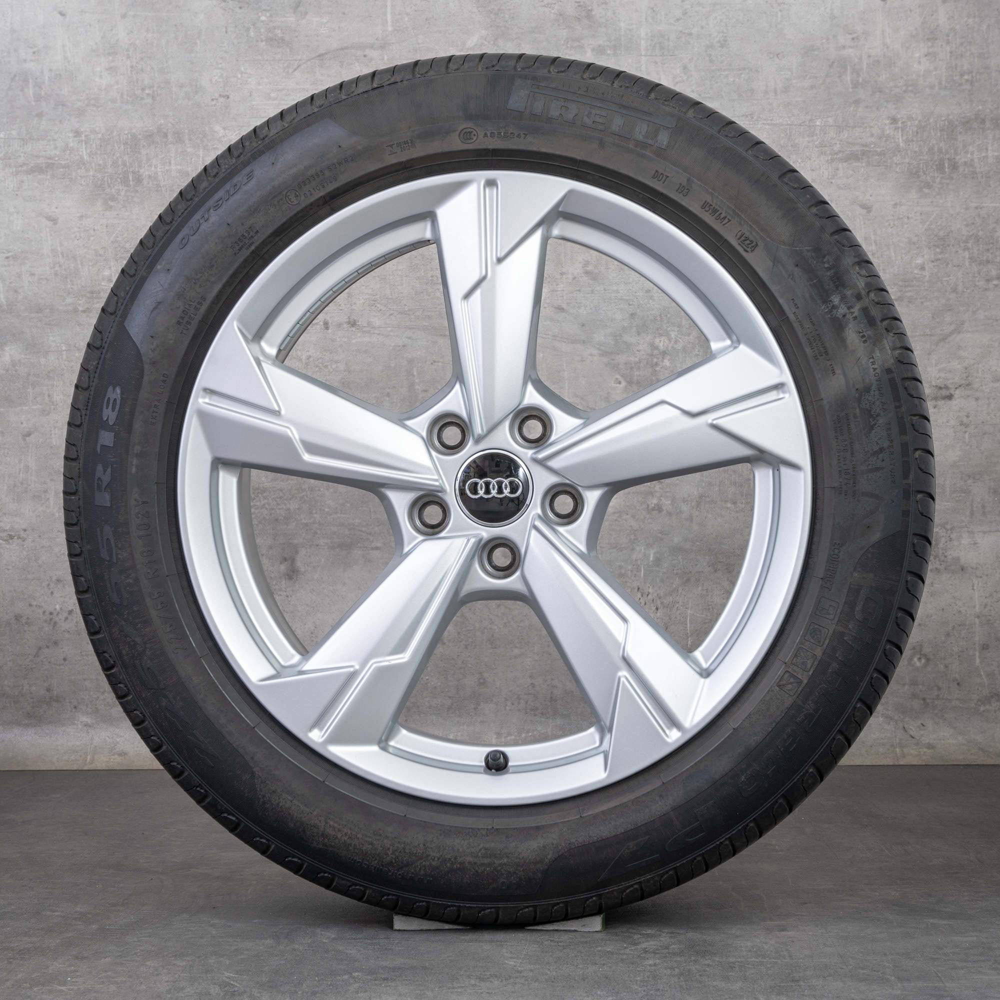 Alkuperäiset Audi A6 S6 vanteet 18 tuuman 4K C8 kesäpyörät 4K0601025D hopea