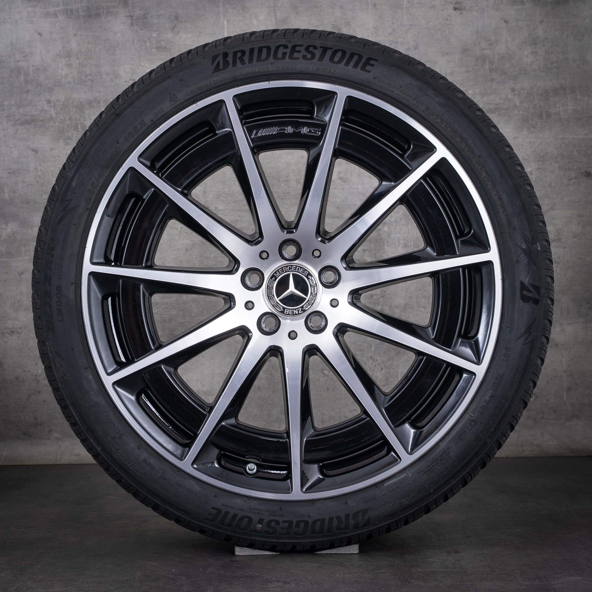 Original Mercedes Benz EQS & 53 AMG Felgen 21 Zoll 4Matic V297 Sommerräder A2974011400 schwarz glanzgdreht