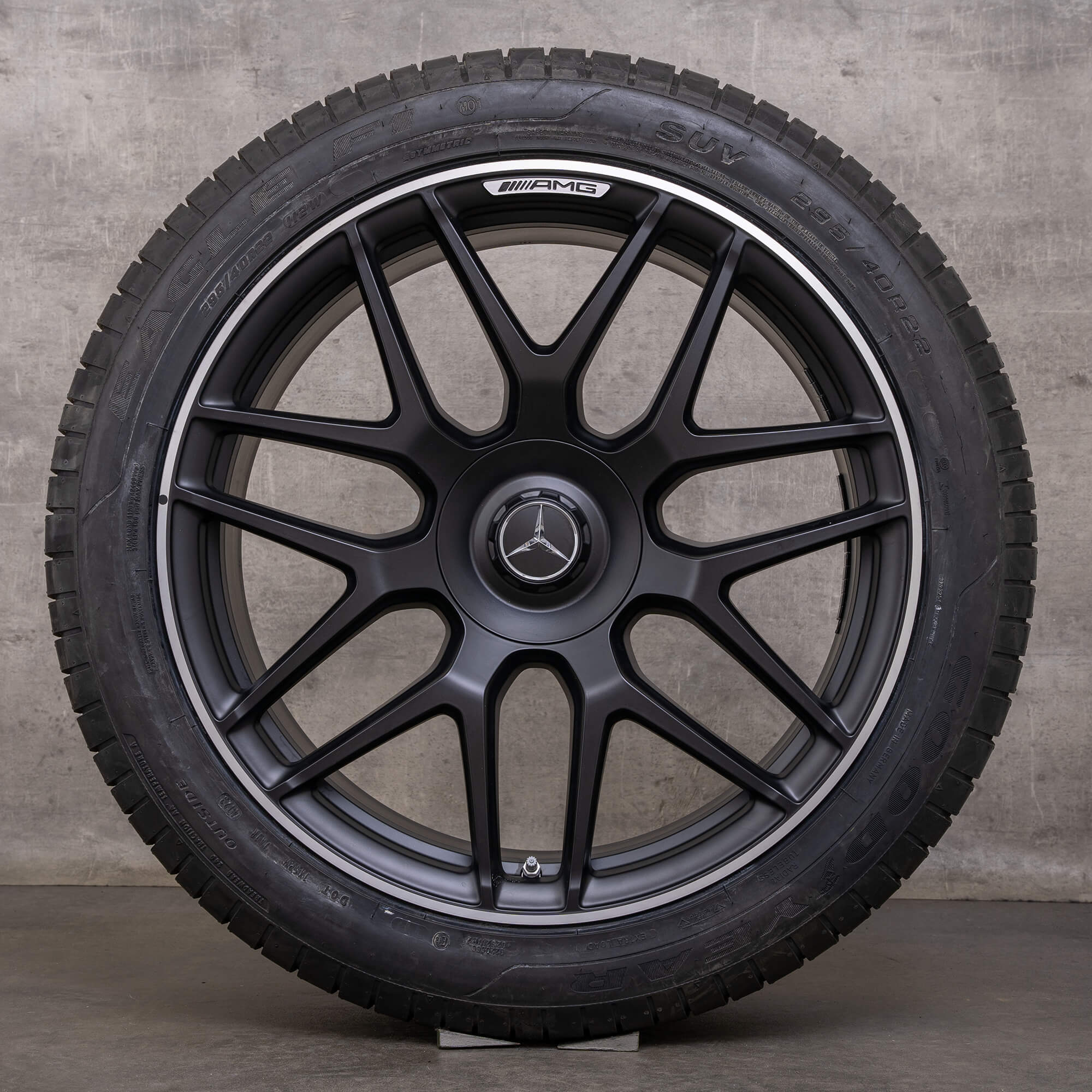 Originele Mercedes Benz G-Klasse G 63 AMG wielen 22 inch W465 W463A zomerwielen A4634012000 zwarte velg glanzend gedraaid NIEUW
