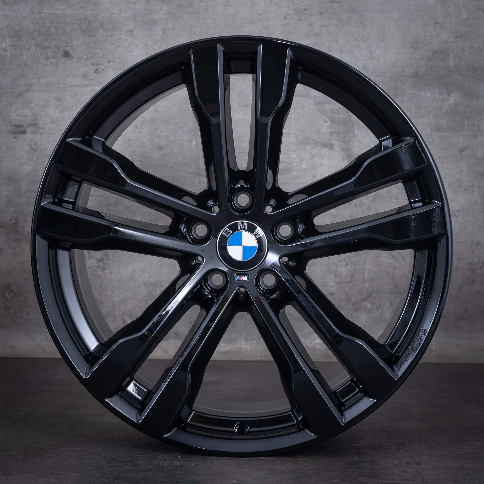 Roues hiver d'origine BMW X5 X6 20 pouces E70 F15 F16 Styling 468 M 7846788 7846789 noir jais - roue 4 sur 4