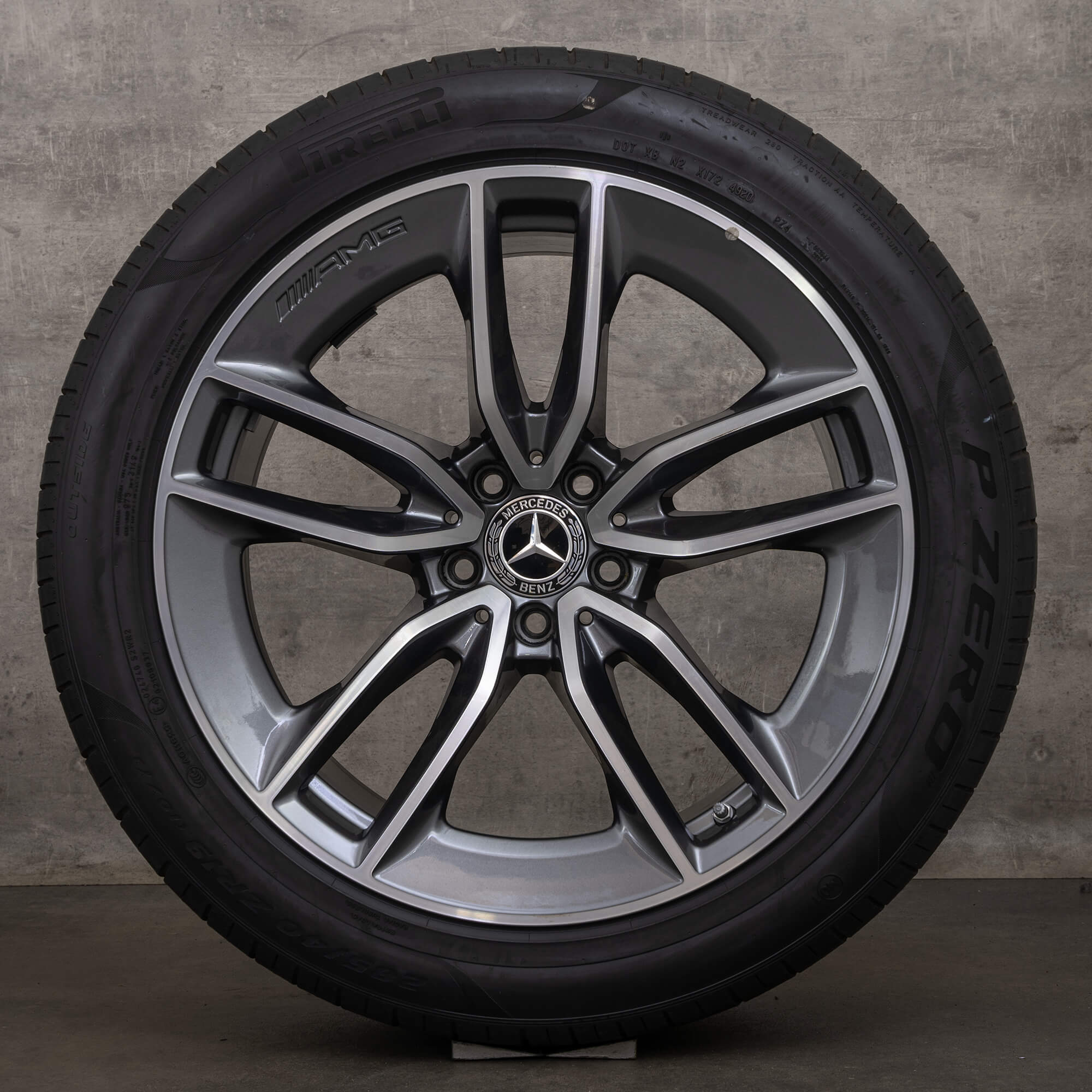 OEM Mercedes Benz GT 43 53 63 & S 4Matic AMG rims 19 inch X290 4-door summer wheels A2904010200 A2904010300 himalaya gray glossy turned NEW
