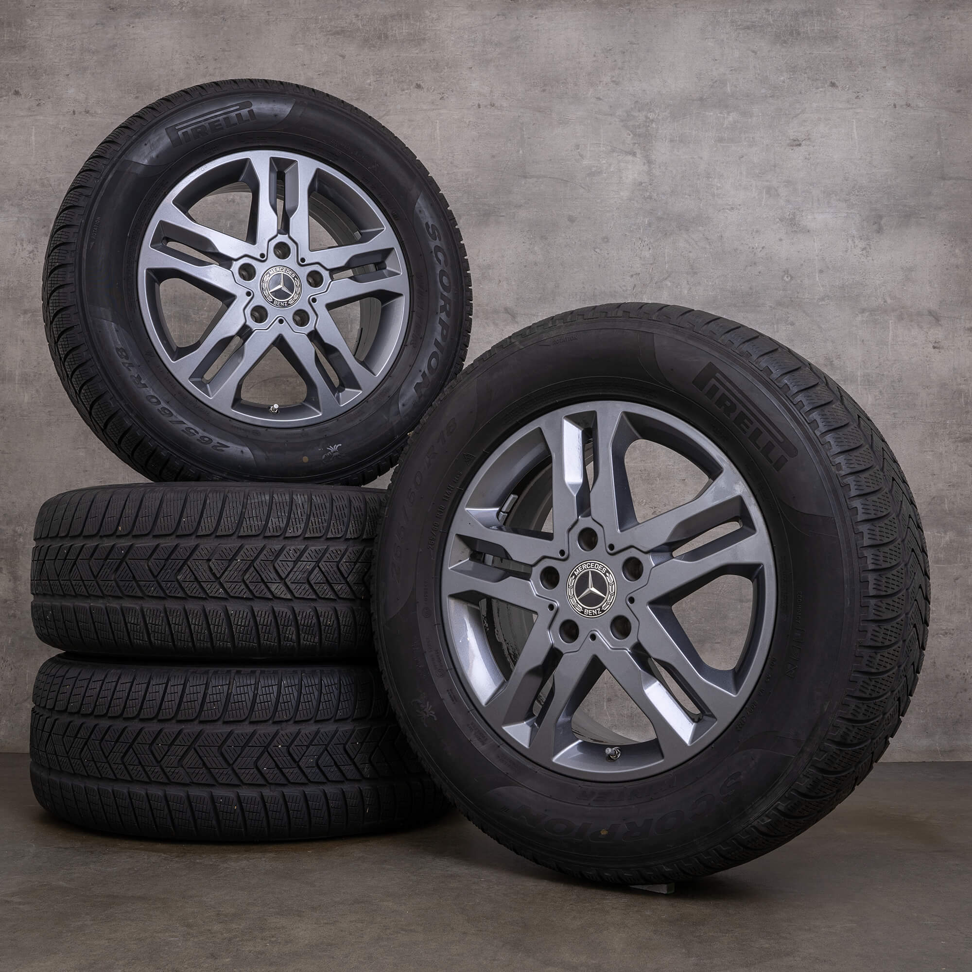 Originele Mercedes G-Klasse winterwielen 18 inch W463 G350 G400 G500 velgen A4634012502 himalayagrijs