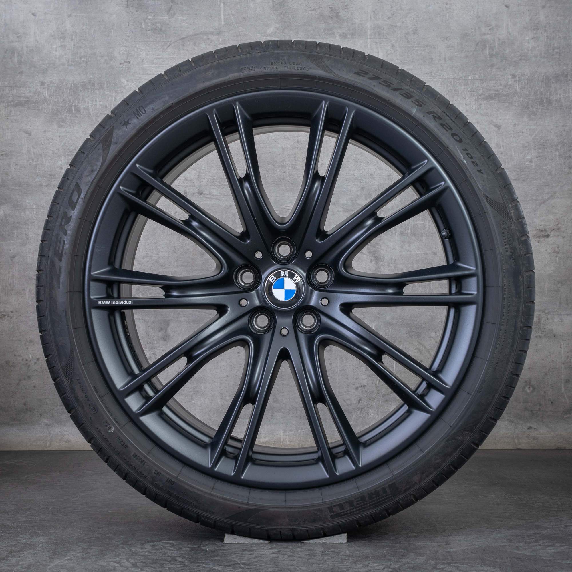Oryginalne felgi BMW serii 6 7 20 cali G32 GT G11 G12 koła letnie stylizacja 649 7850583 7850584 czarny mat