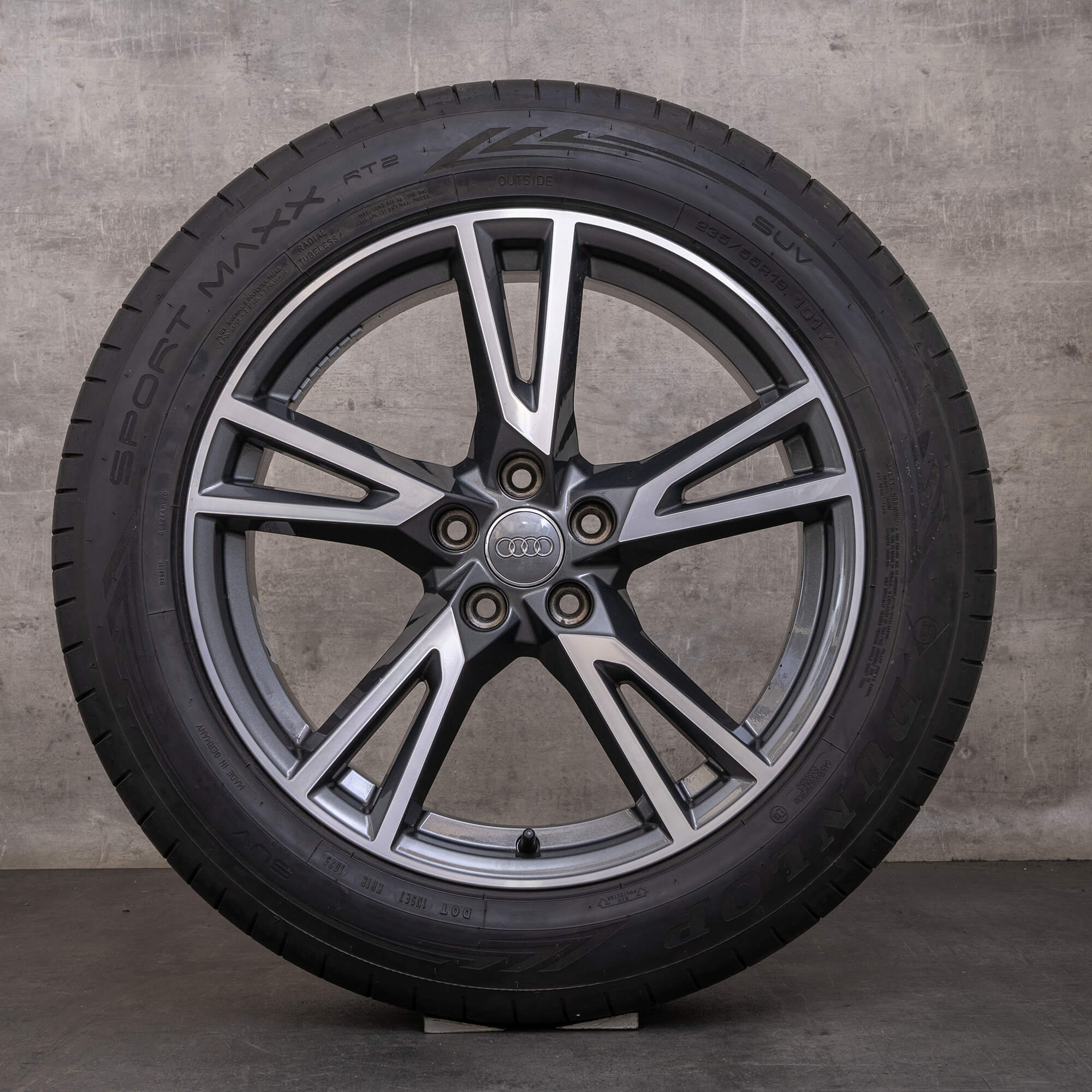 OEM Audi Q5 SQ5 rims 19 inch FY summer wheels 80A601025R titanium polished