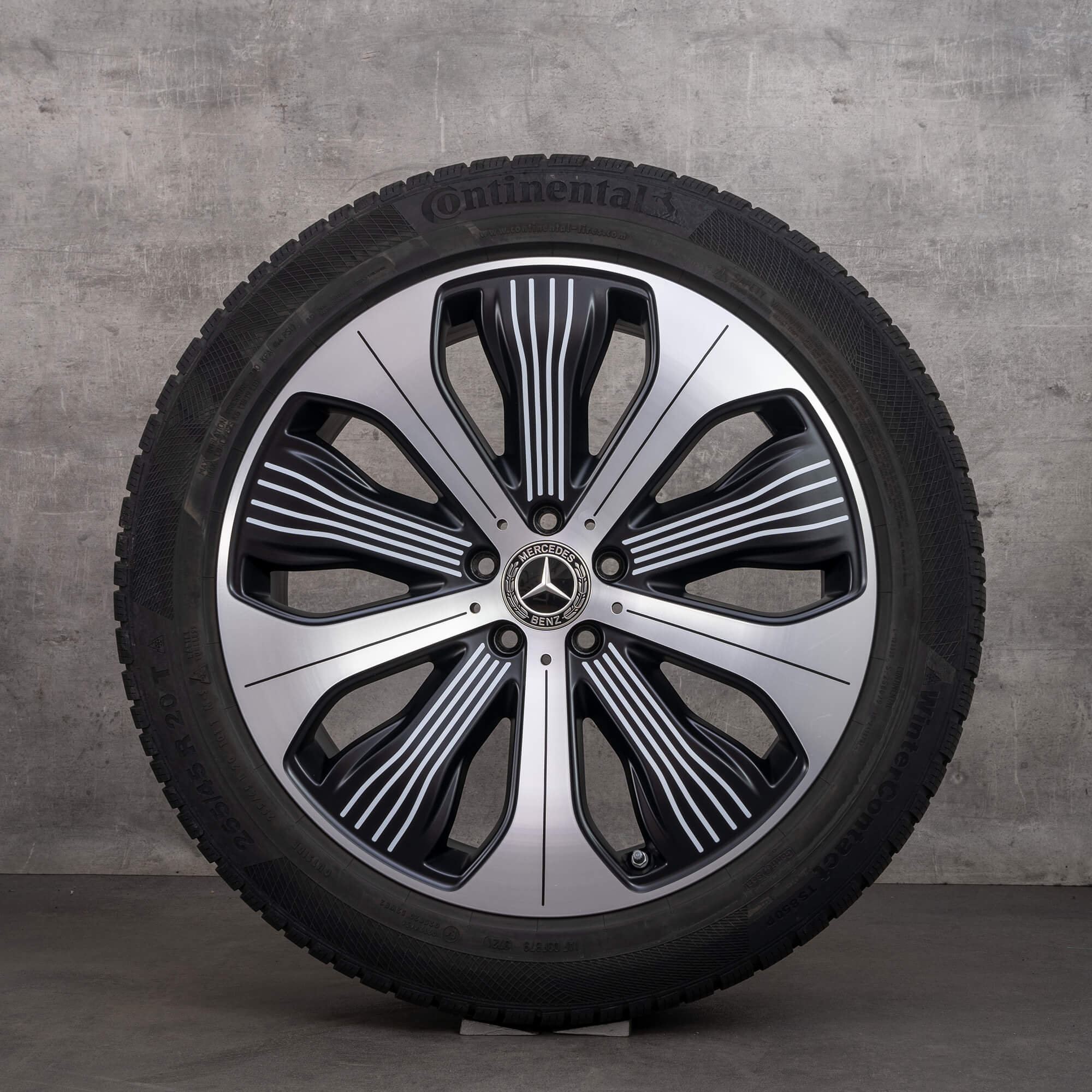 Alkuperäiset Mercedes Benz EQC talvirenkaat 20 tuuman N293 vanteet A2934010300 A2934010500 musta-sininen Kiillotettu