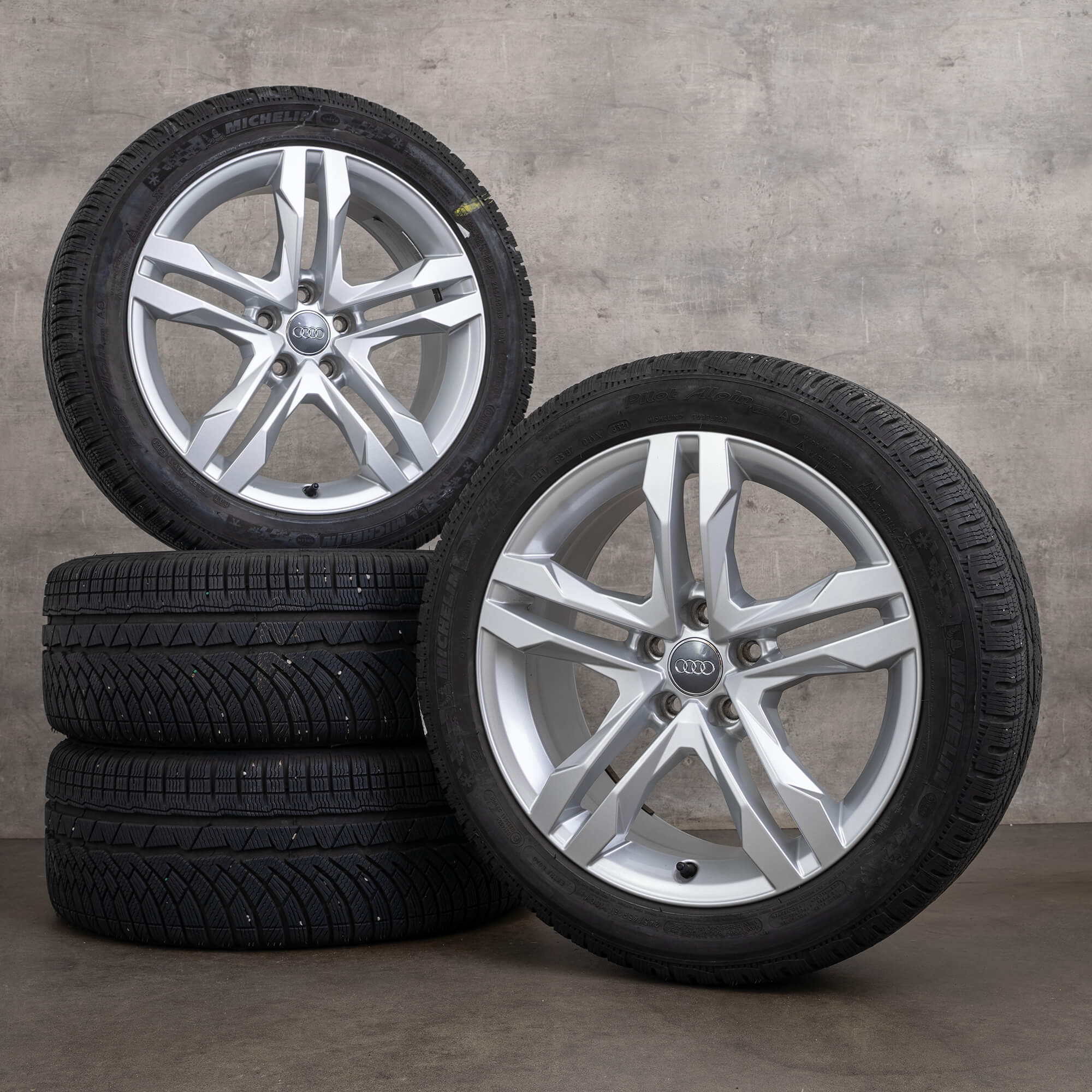 Cerchi invernali originali Audi A4 Allroad cerchi dinamici 18 pollici B9 8W 8W9601025B argento