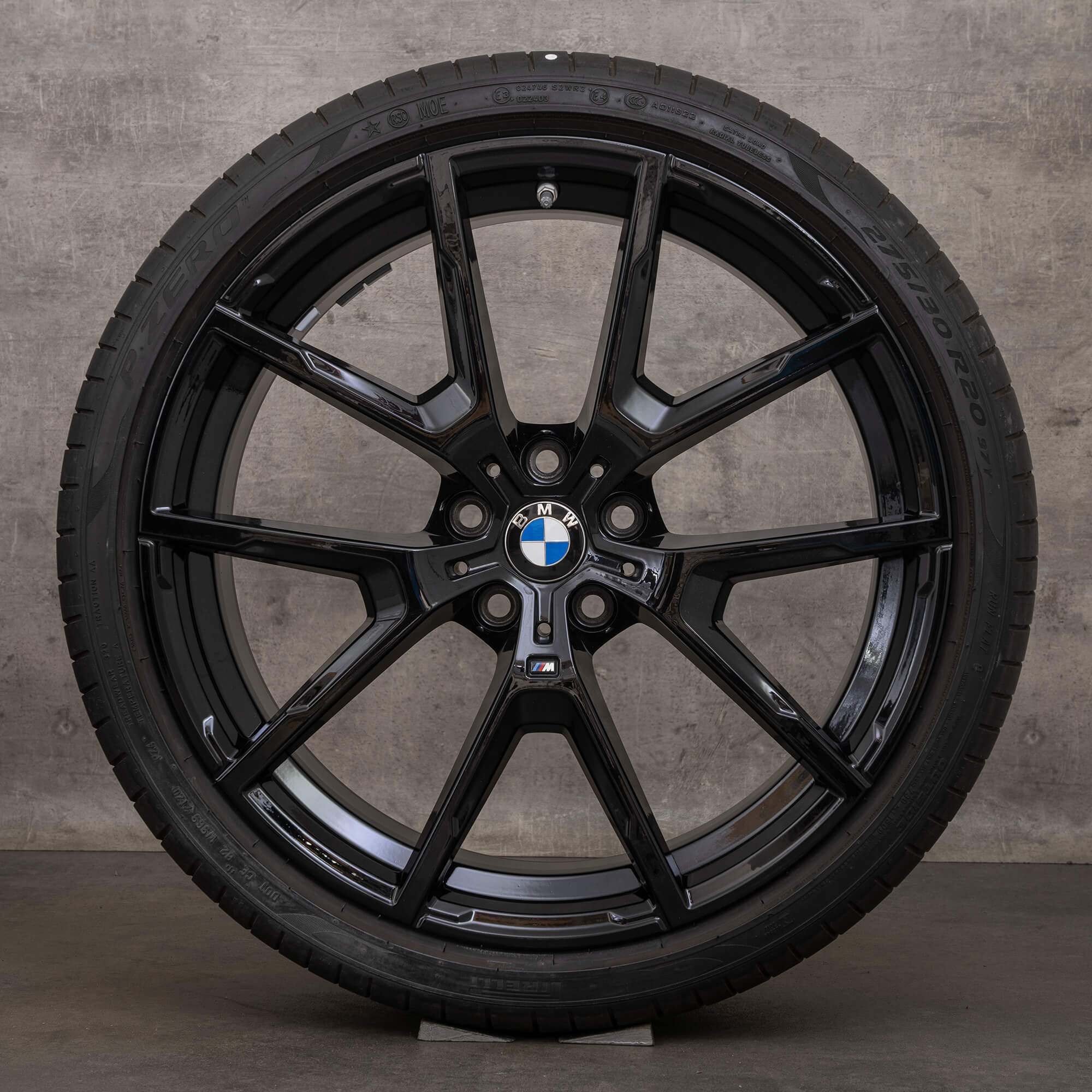 BMW 8er G14 G15 G16 Sommerräder 20 Zoll Felgen 8097240 8097241 728 M jet black