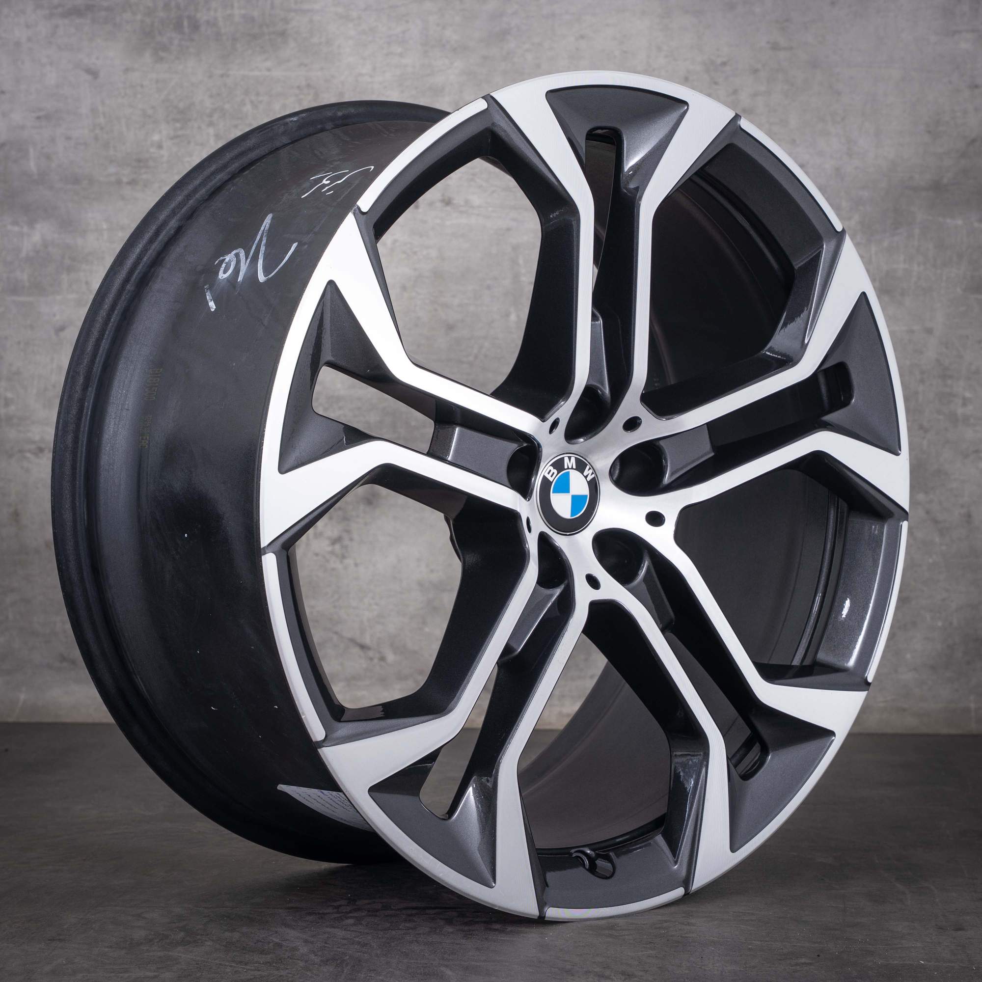 Jantă originală BMW X5 X6 de 21 de inci G05 G06 Styling 744 6885459 orbit grey diamantate