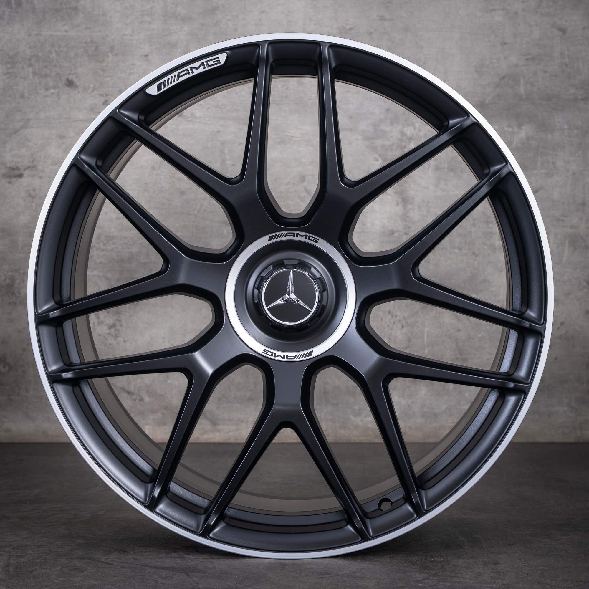 Original Mercedes Benz GLC 63 & S AMG Felgen 21 Zoll C253 X253 A2534014000 A2534014100 schwarz matt glanzgedreht NEU