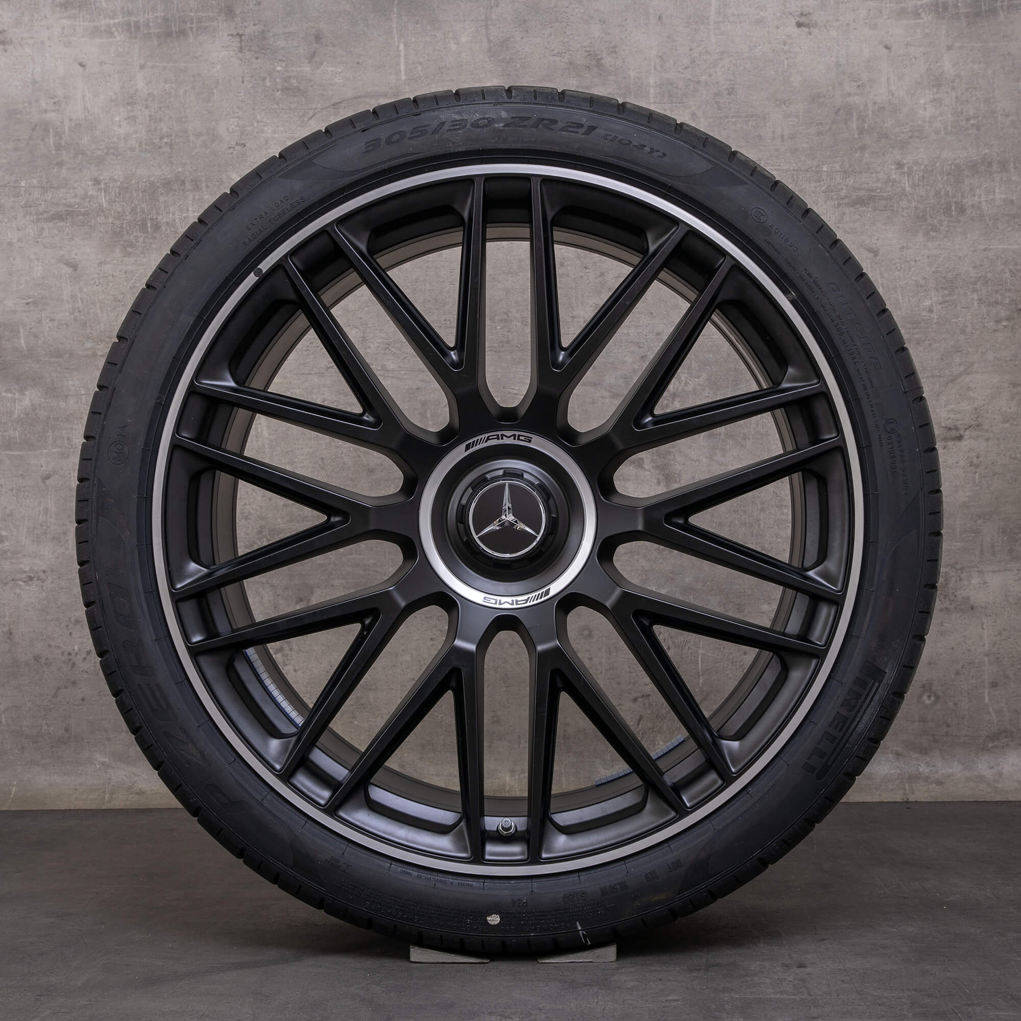 Orijinal Mercedes Benz AMG GT 43 kış jantları 21 inç C192 jantlar A2324012900 A1924010600 siyah mat parlak tornalı YENİ