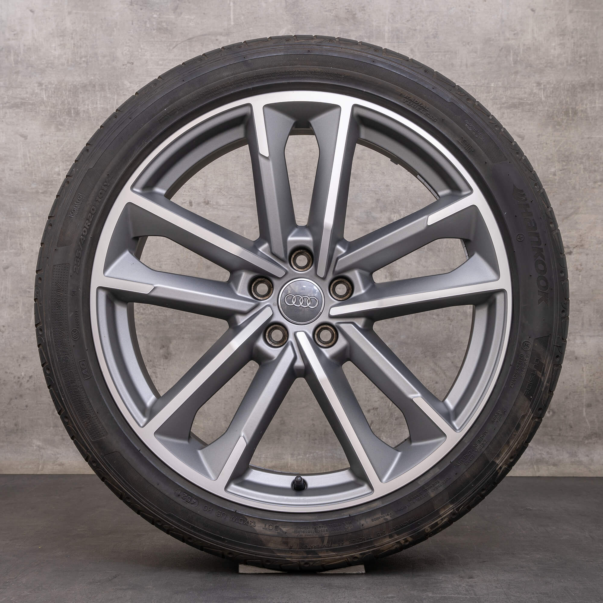 Original Audi A7 S7 Felgen 20 Zoll 4K C8 Sommerräder 4K8601025M anthrazit matt glanzgedreht