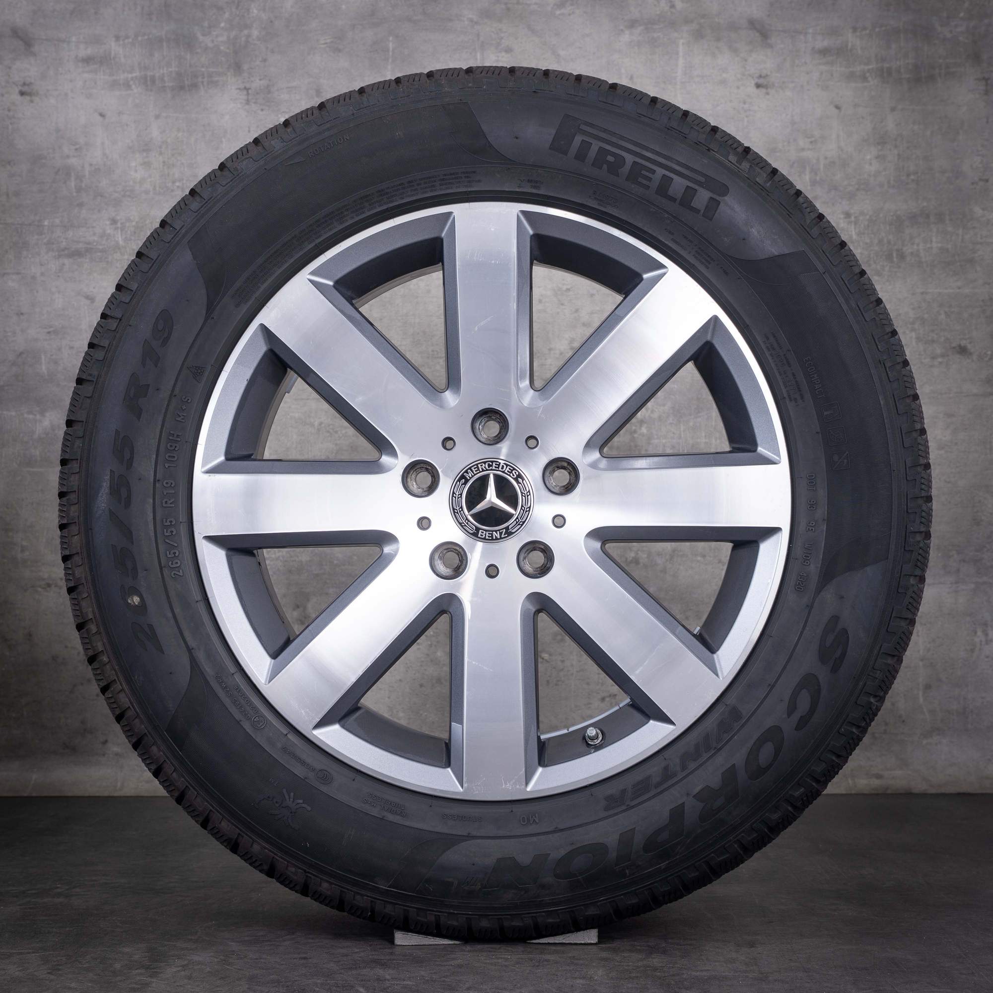 Jante originale Mercedes-Benz Clasa G pentru anvelope de iarnă 19 inci W463A G450 d A4634011000 culoare „Himalaya Grey” jante diamantate