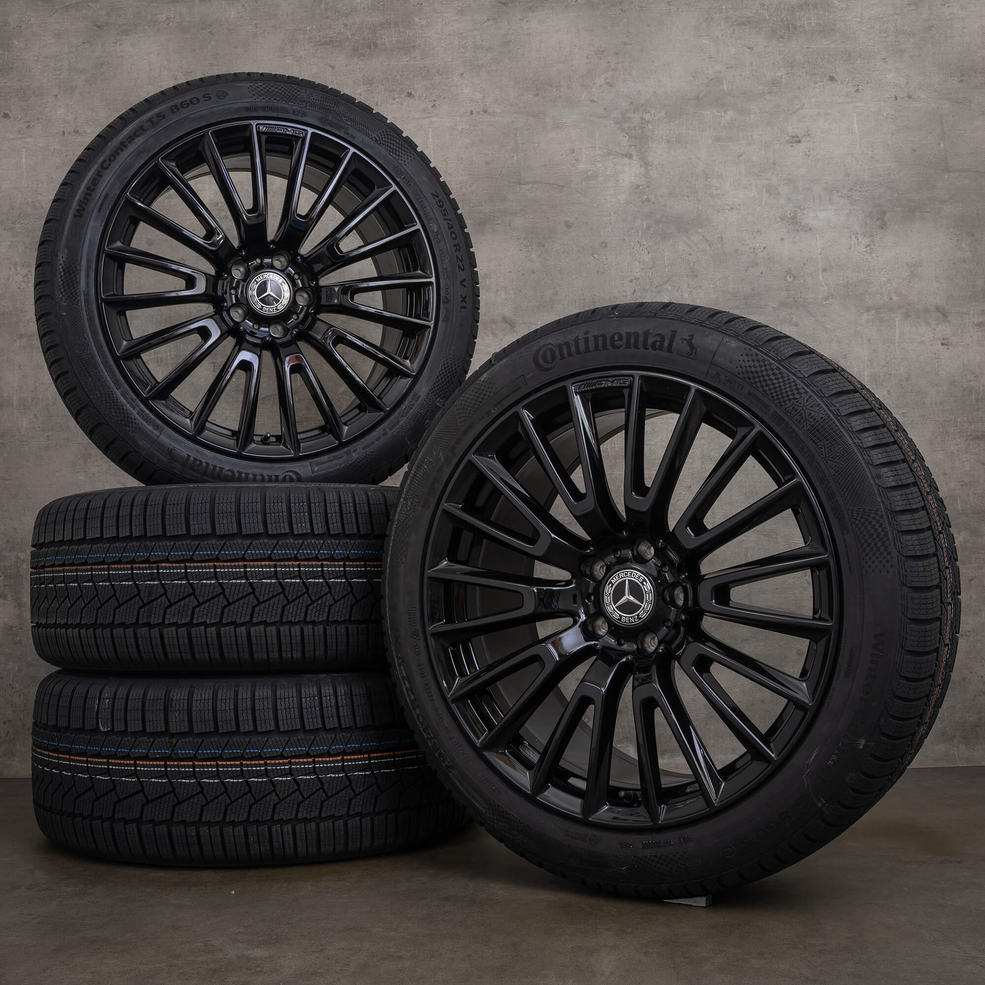 Original AMG Mercedes G Klasse W463A G 63 & W465 22 Zoll Winterreifen Felgen A4654011000 schwarz hochglanz