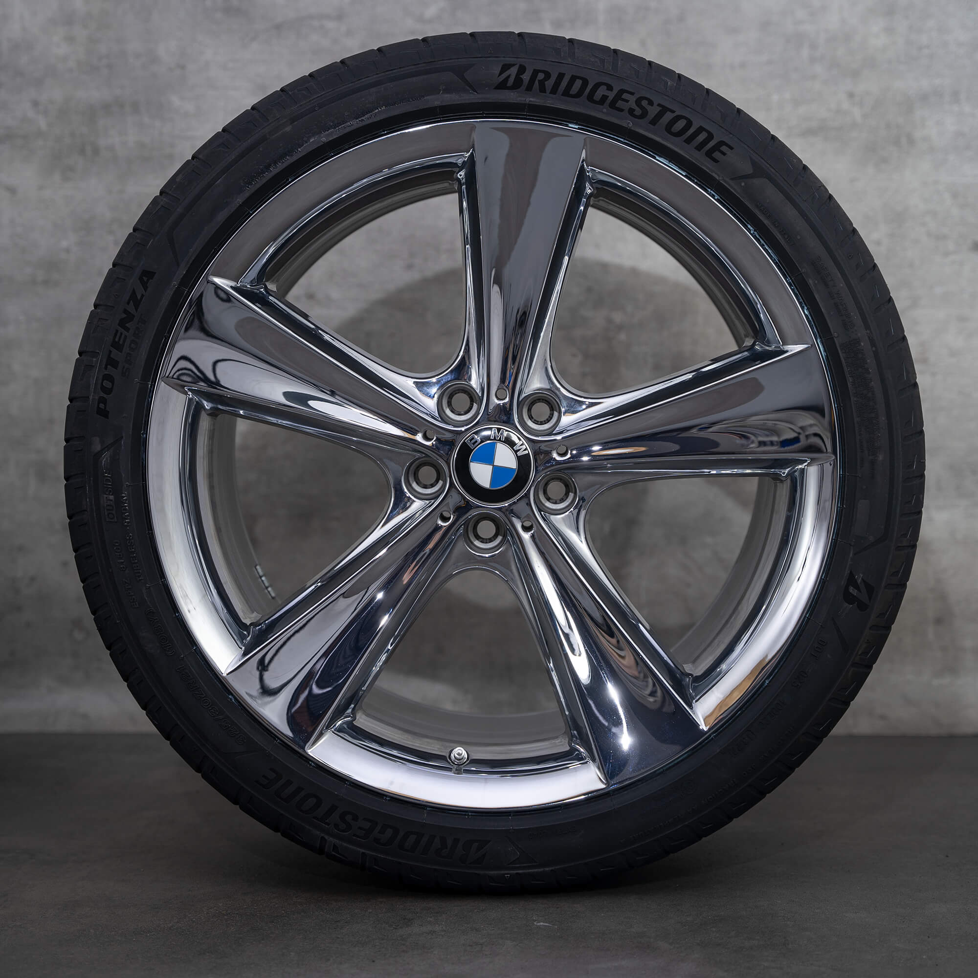 BMW 21 inch rims X6 E71 summer wheels Styling 128 Chrome 671425 6771426 NEW