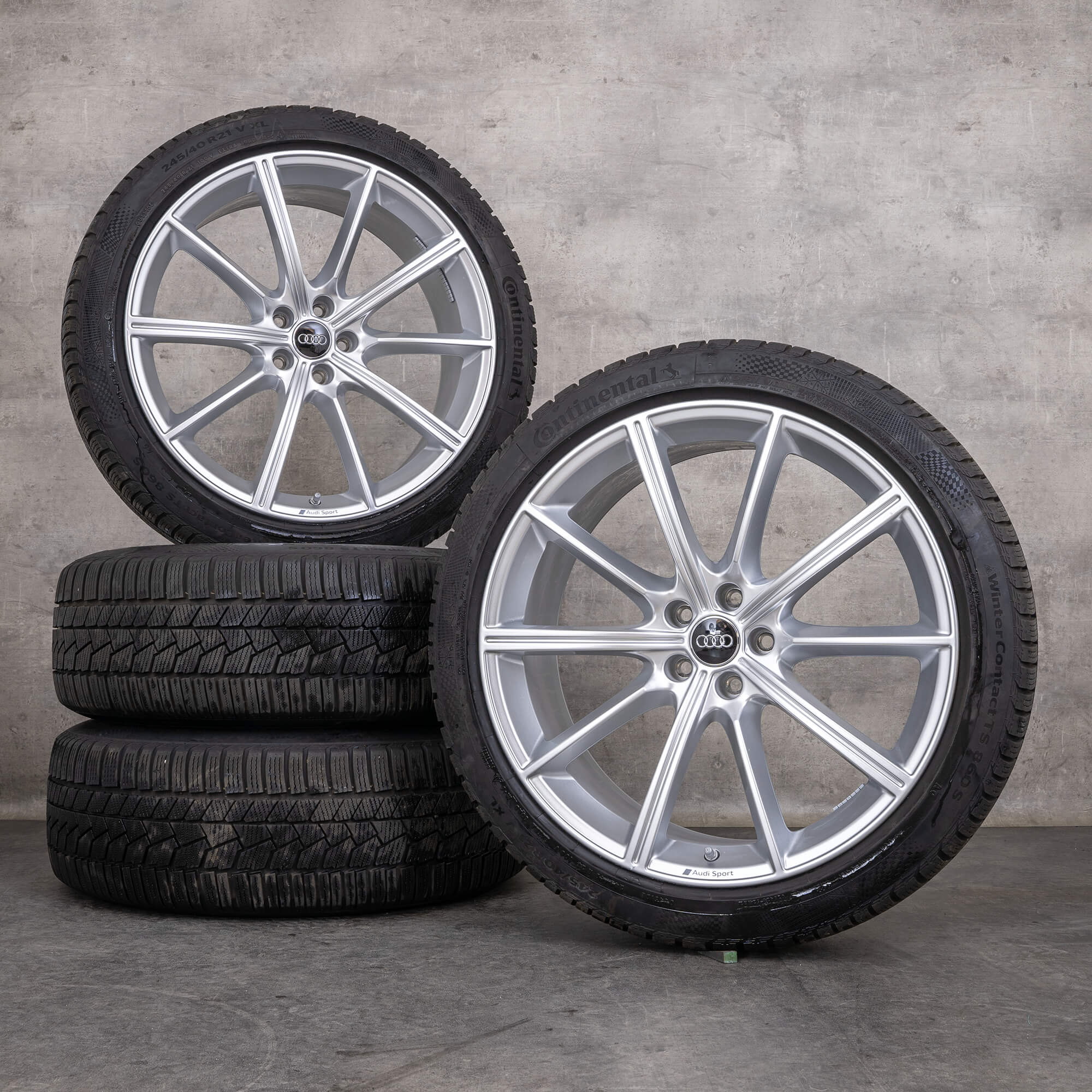 Original Audi RS6 RS7 Winterräder 21 Zoll 4K RS Felgen 4K0601025AA silber glanz
