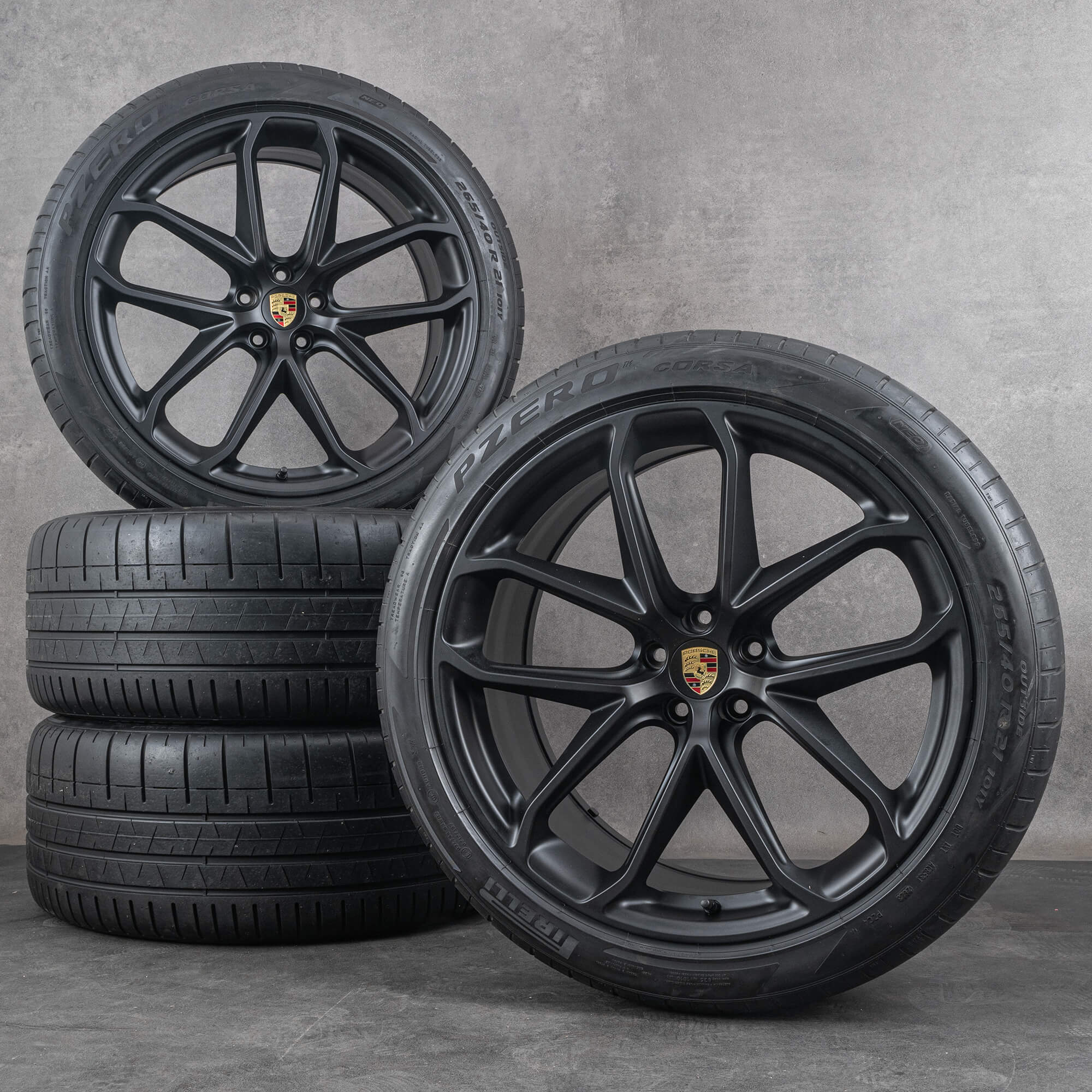 Original Porsche 21 Zoll Felgen Macan III GT Design Sommerräder 95B044668N JE1