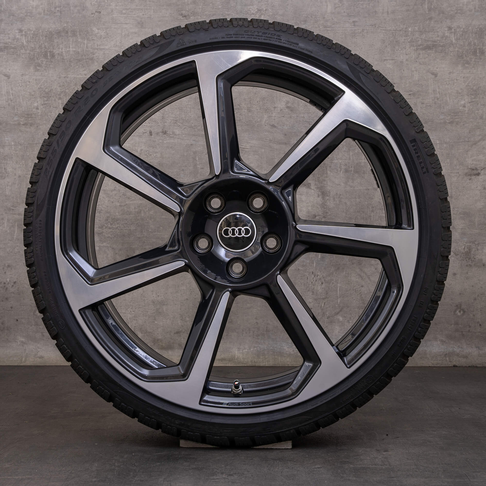 Original Audi TT TTS TTRS vinterhjul 20 tum 8S fälgar / fälg 8S0601025CD Rotor Design titan polerad