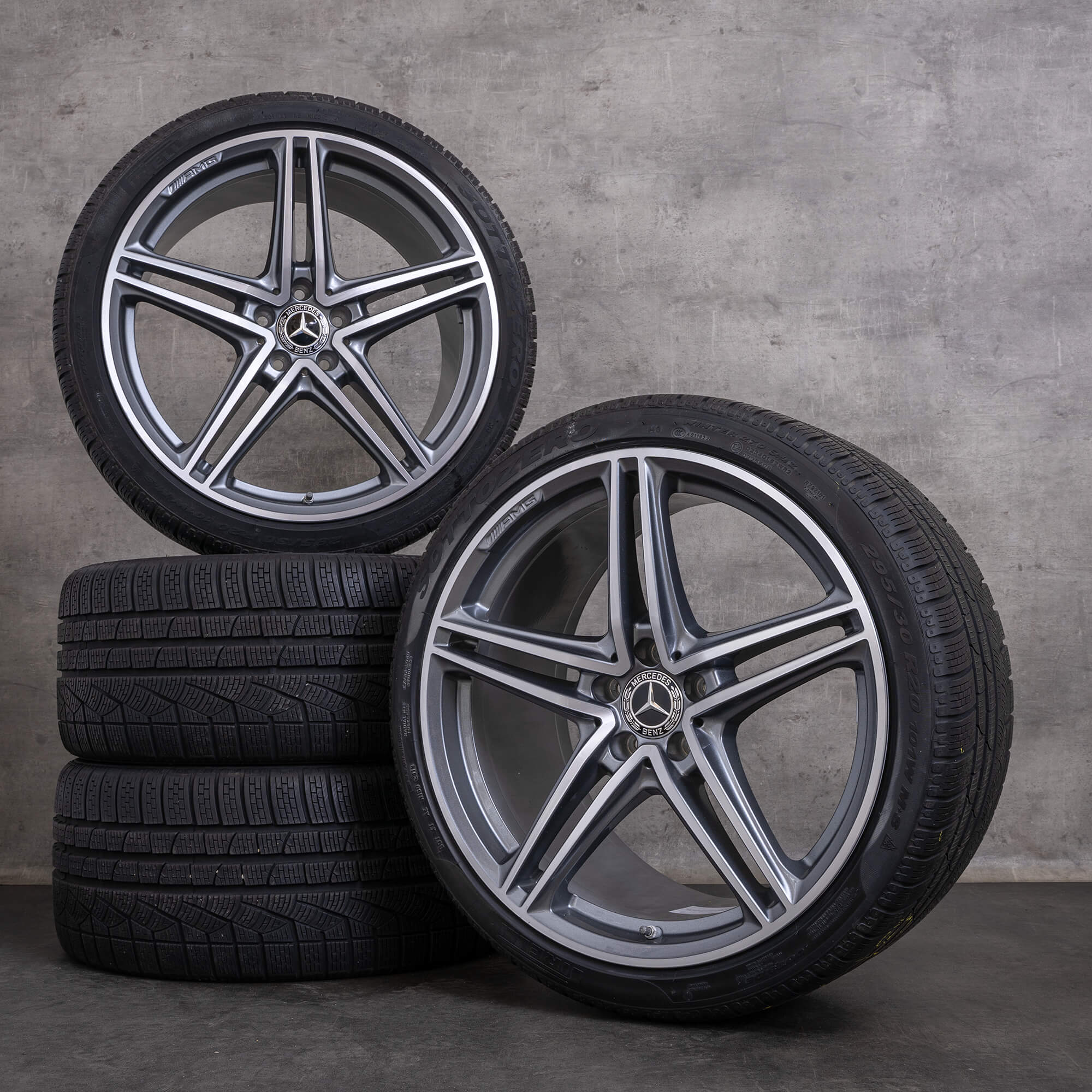 Oryginał Mercedes Benz AMG GT koła zimowe 19 20 cali R190 felgi A1904011800 A1904012200 himalaya szary polerowane