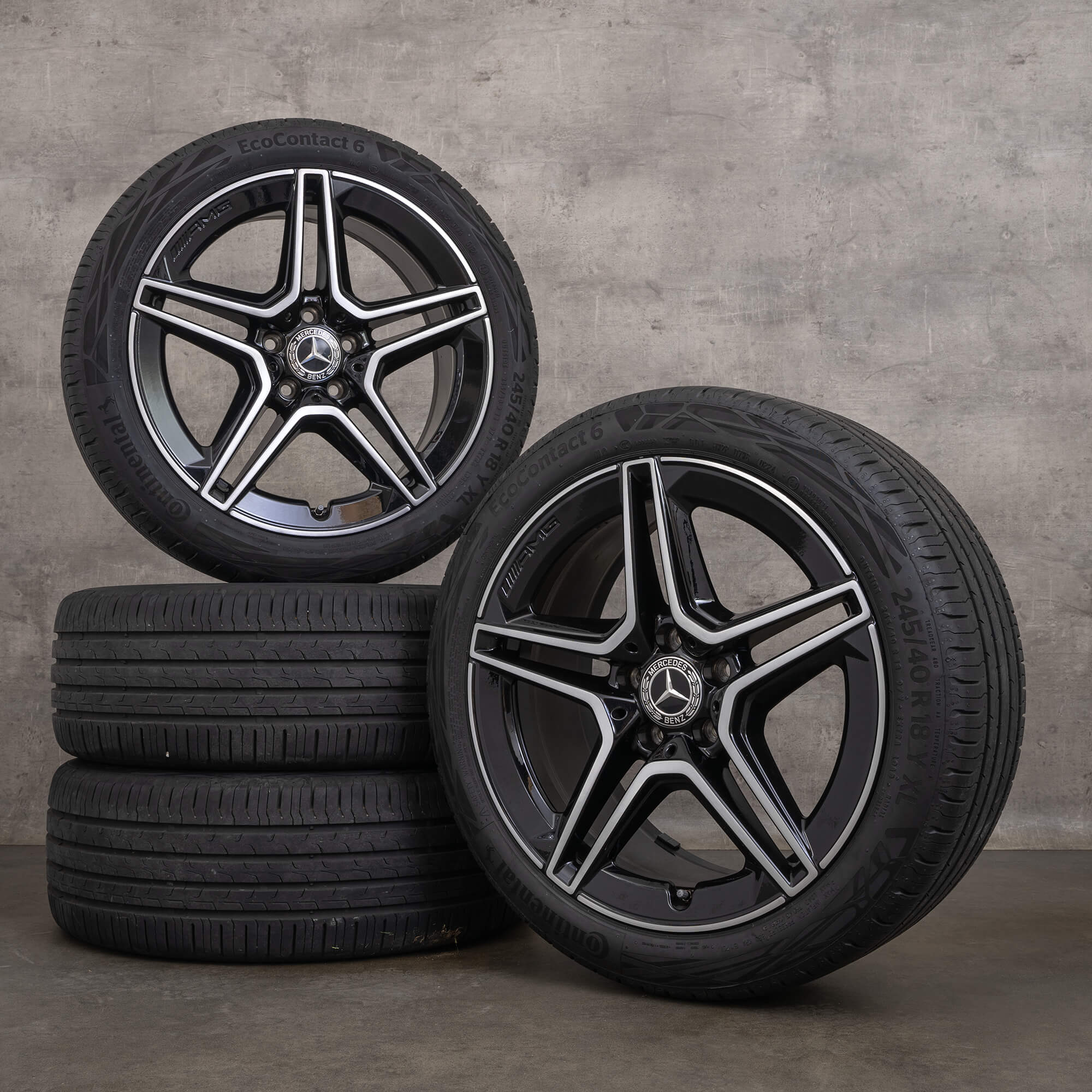 Original AMG Mercedes C Klasse W205 S205 C205 A205 18 Zoll Sommerreifen Felgen