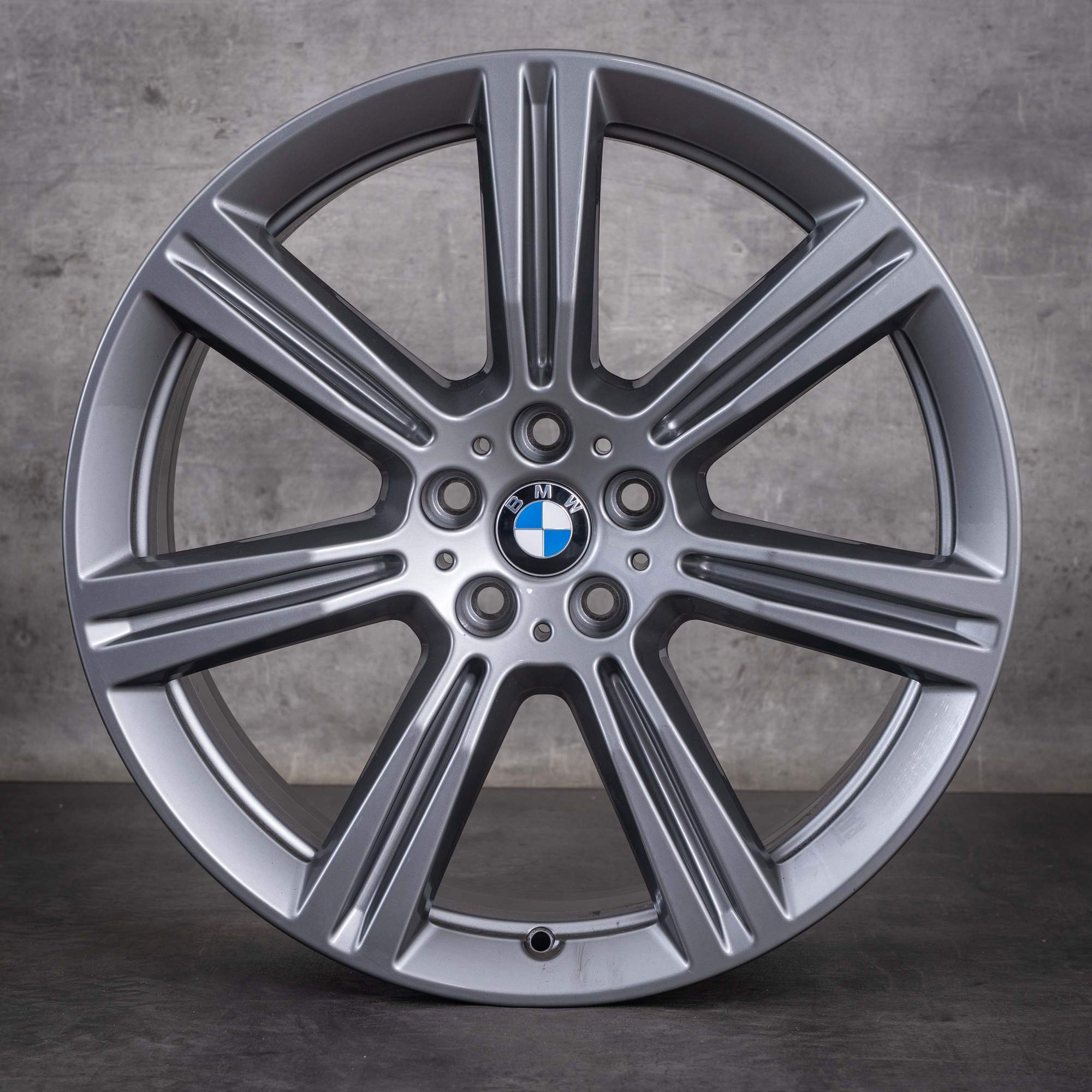 Original BMW X5 X6 Winterräder 20 Zoll G05 G06 Felgen Styling 736 6883753 ferric grey glanz