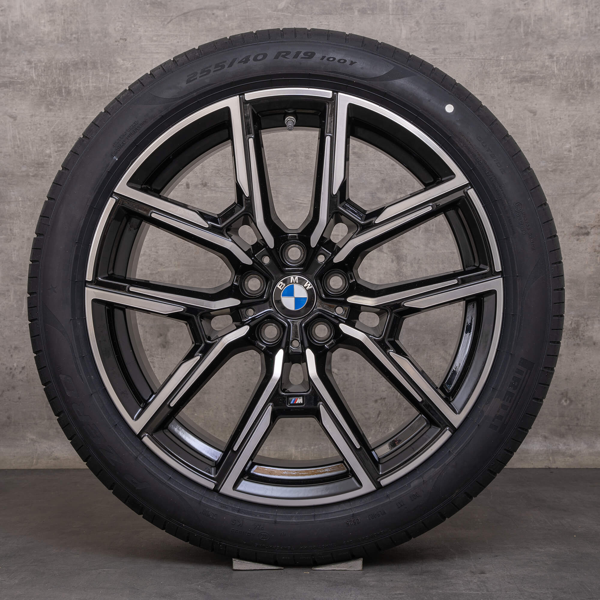 Original BMW 4er i4 Felgen 19 Zoll G26 Sommerräder 8747304 8747305 Styling 859 M jet black glanzgedreht NEU
